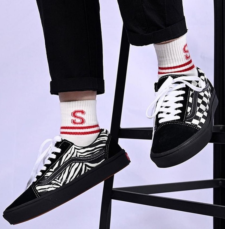 051 -  Vans Old Skool Comfy - Đen Caro [HÀNG CHÍNH HÃNG]