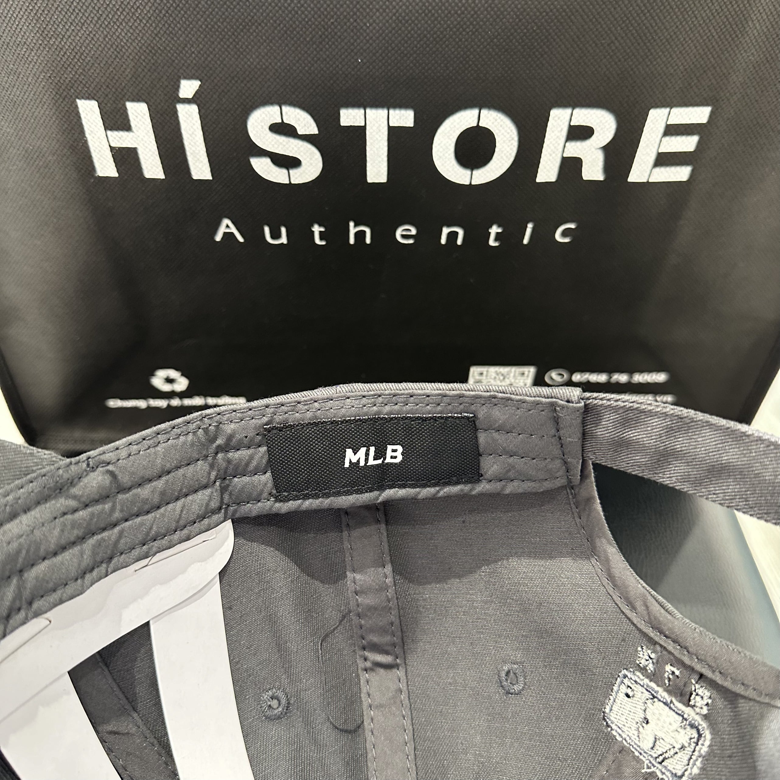 448 -  Nón MLB LA Gothic Address Structure - Xám Đen [HÀNG CHÍNH HÃNG]