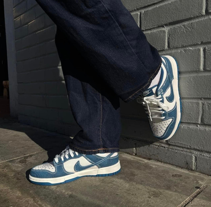 457 -  Giày Nike Dunk Low Sashiko Industrial Blue - Code DV0834 - 101 [HÀNG CHÍNH HÃNG]