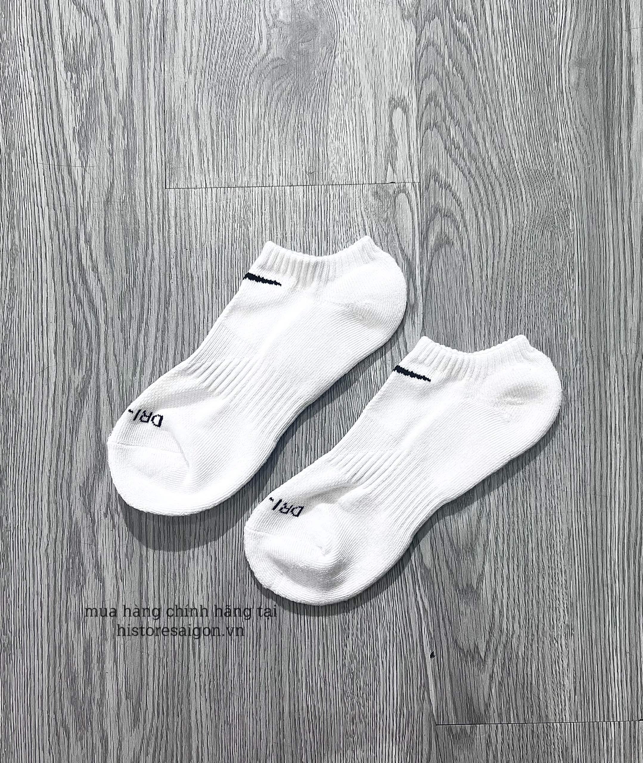 044-2 -  Vớ Nike Everyday Dri Fit - Trắng - Cổ Thấp [HÀNG CHÍNH HÃNG]