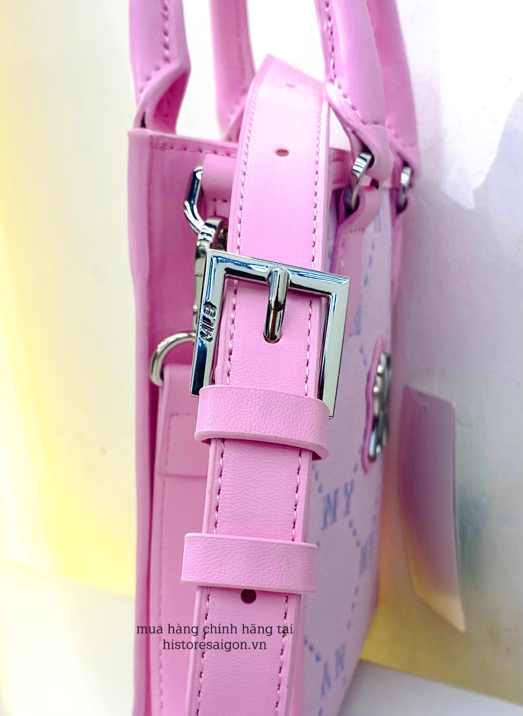 488 -  Túi MLB NY Monogram - Phonebag Dọc - Hồng Pinky - Code 7ACRMD34N 50PKL [HÀNG CHÍNH HÃNG]