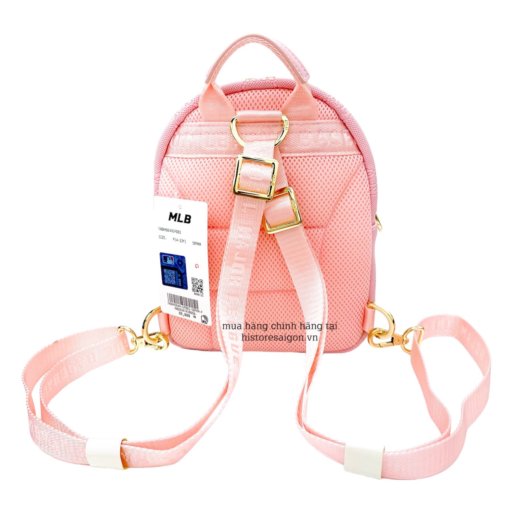 534 -  Balo MLB Mini Monogram NY - Hồng - Code 7ABKMD64N-50PKM [HÀNG CHÍNH HÃNG]