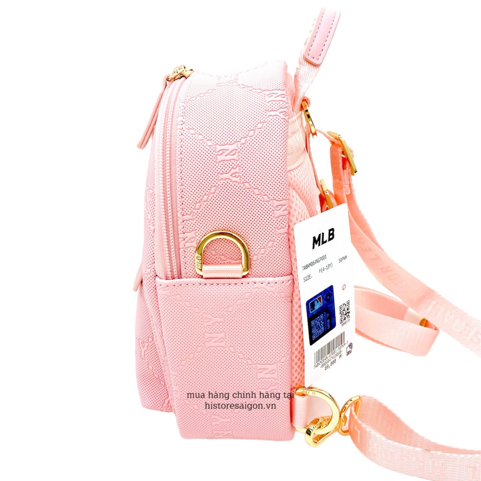534 -  Balo MLB Mini Monogram NY - Hồng - Code 7ABKMD64N-50PKM [HÀNG CHÍNH HÃNG]