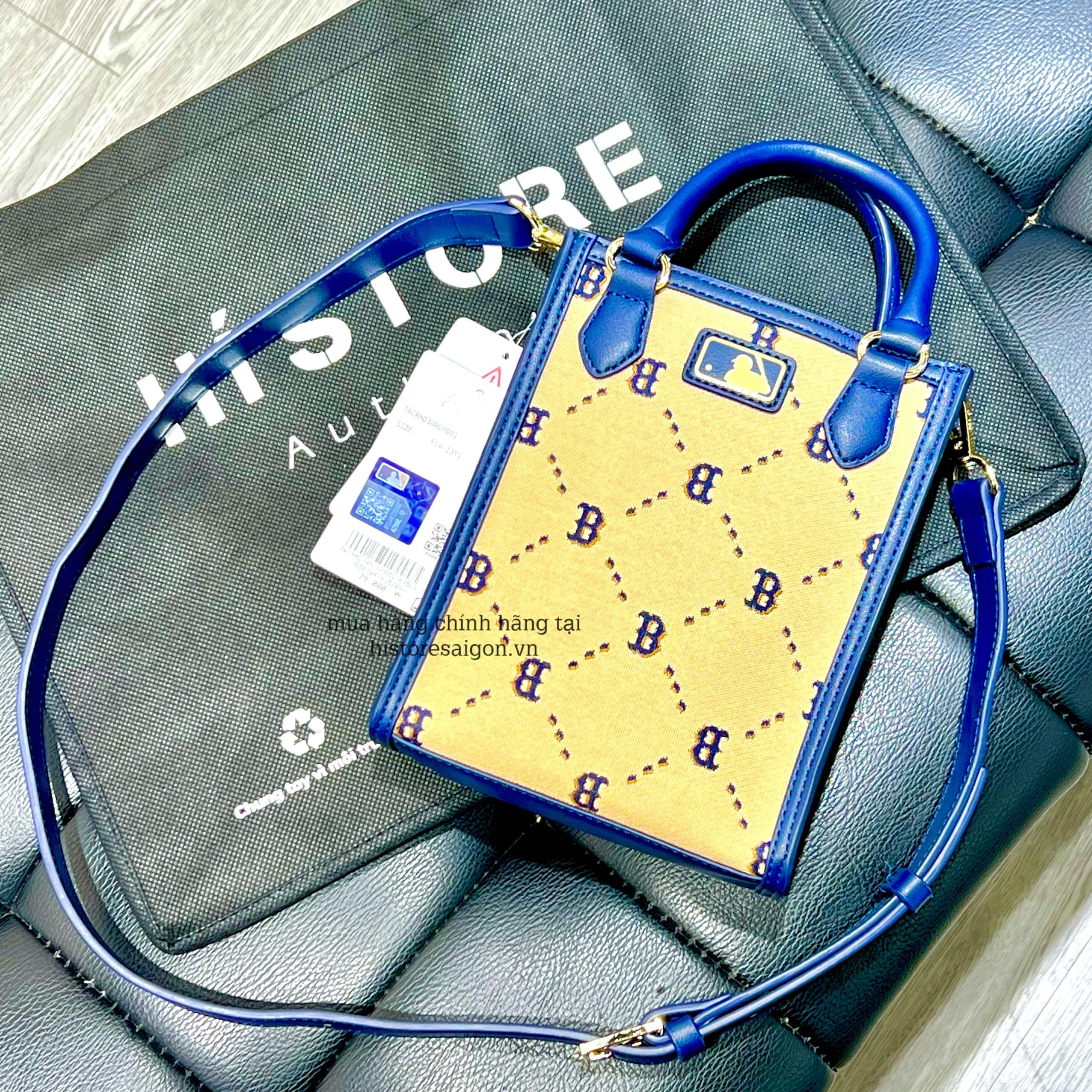535 -  Túi MLB Big B Monogram - Phonebag Dọc - Nâu - Code 7ACRMD34N 43BGS [HÀNG CHÍNH HÃNG]