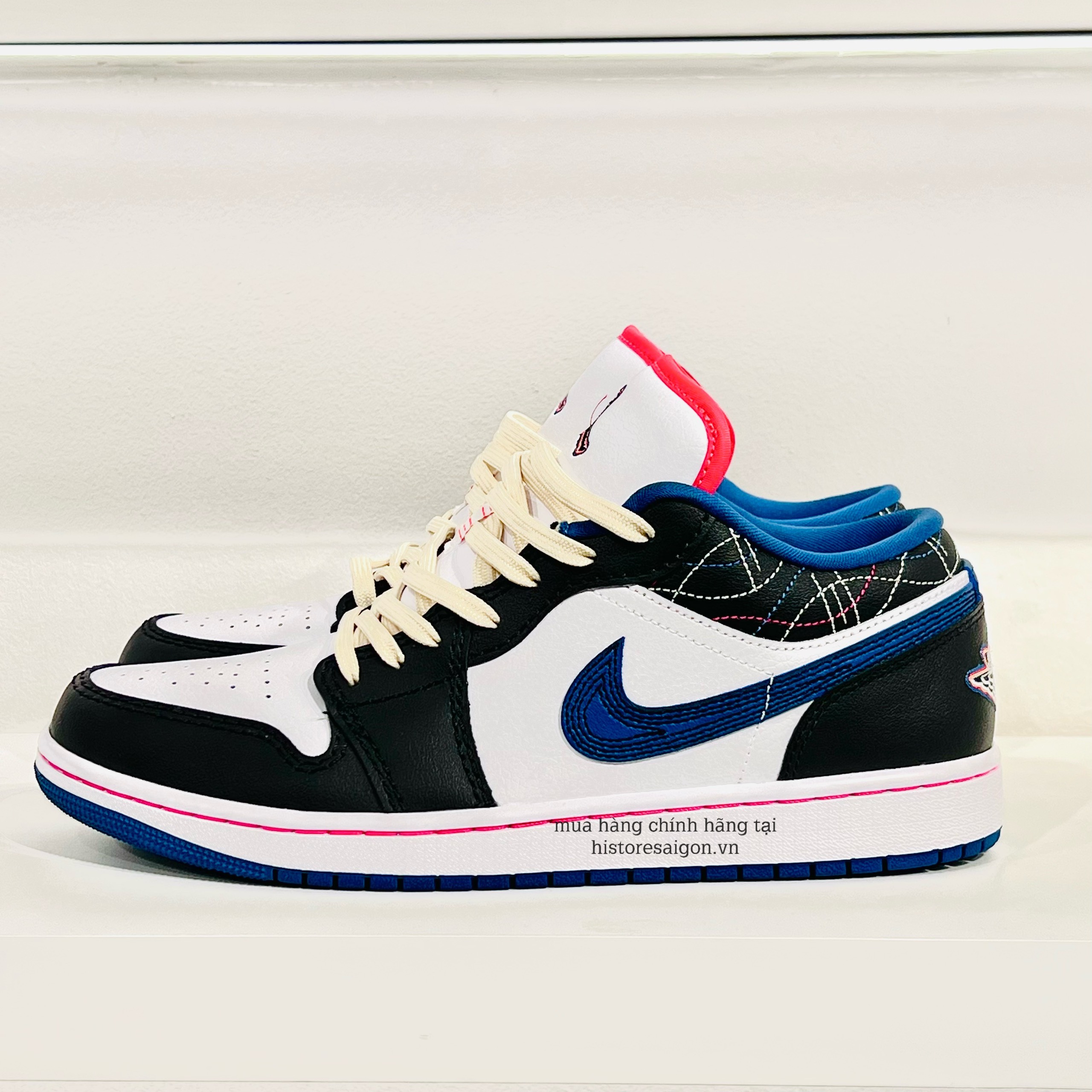 519 -  Giày Nike Air Jordan 1 Low Blue Sashiko FV3622 141 [HÀNG CHÍNH HÃNG]