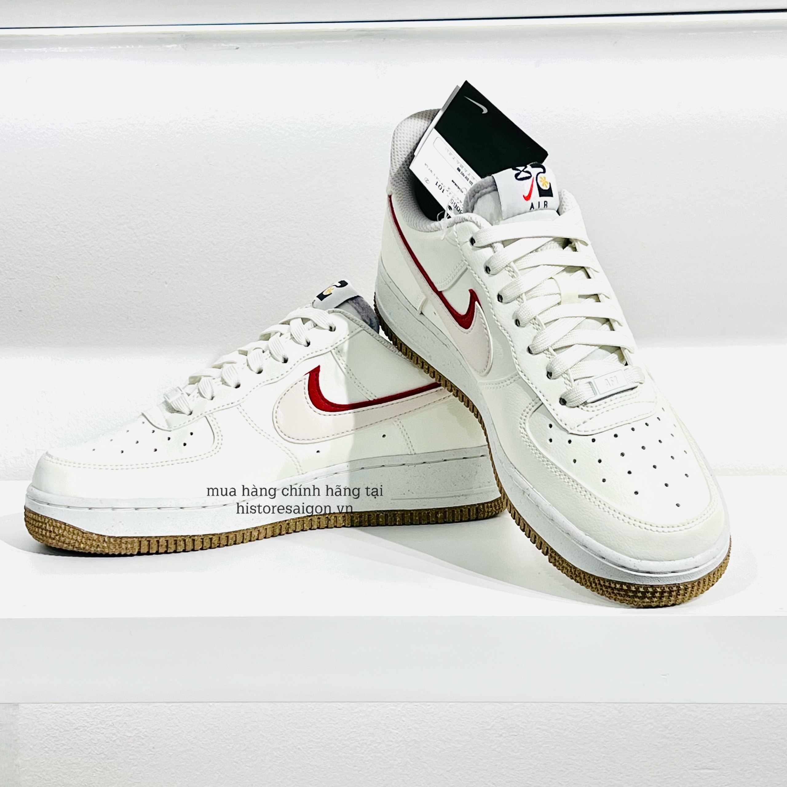 513 -  Giày Nike Air Force 1 LX 82 Sail Brown Red DX6065 101 [HÀNG CHÍNH HÃNG]