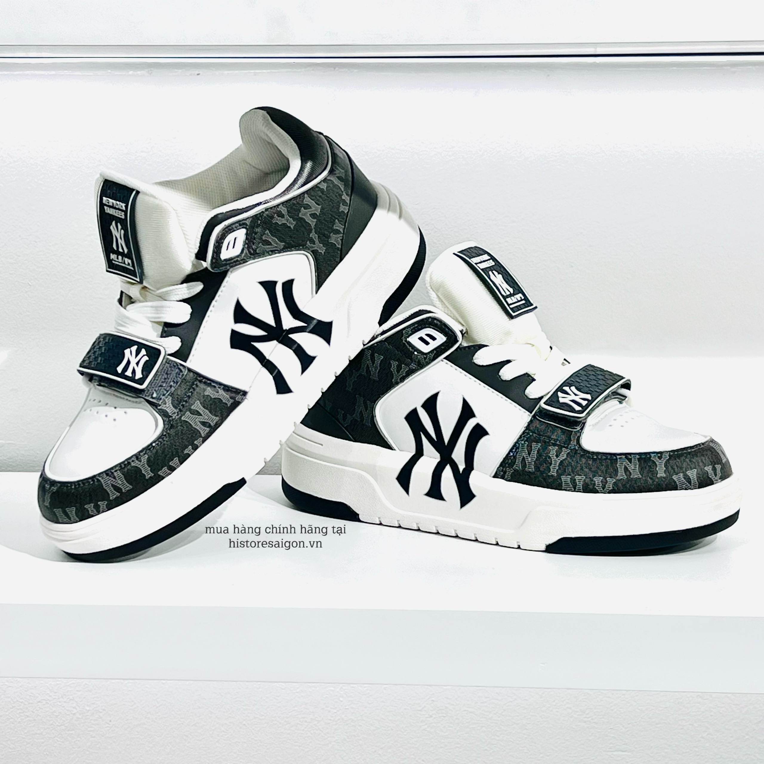522 -  Giày MLB Liner Mid Monogram NY - Xám Đen - Code 3ASXCDN3N-50BKS [HÀNG CHÍNH HÃNG]