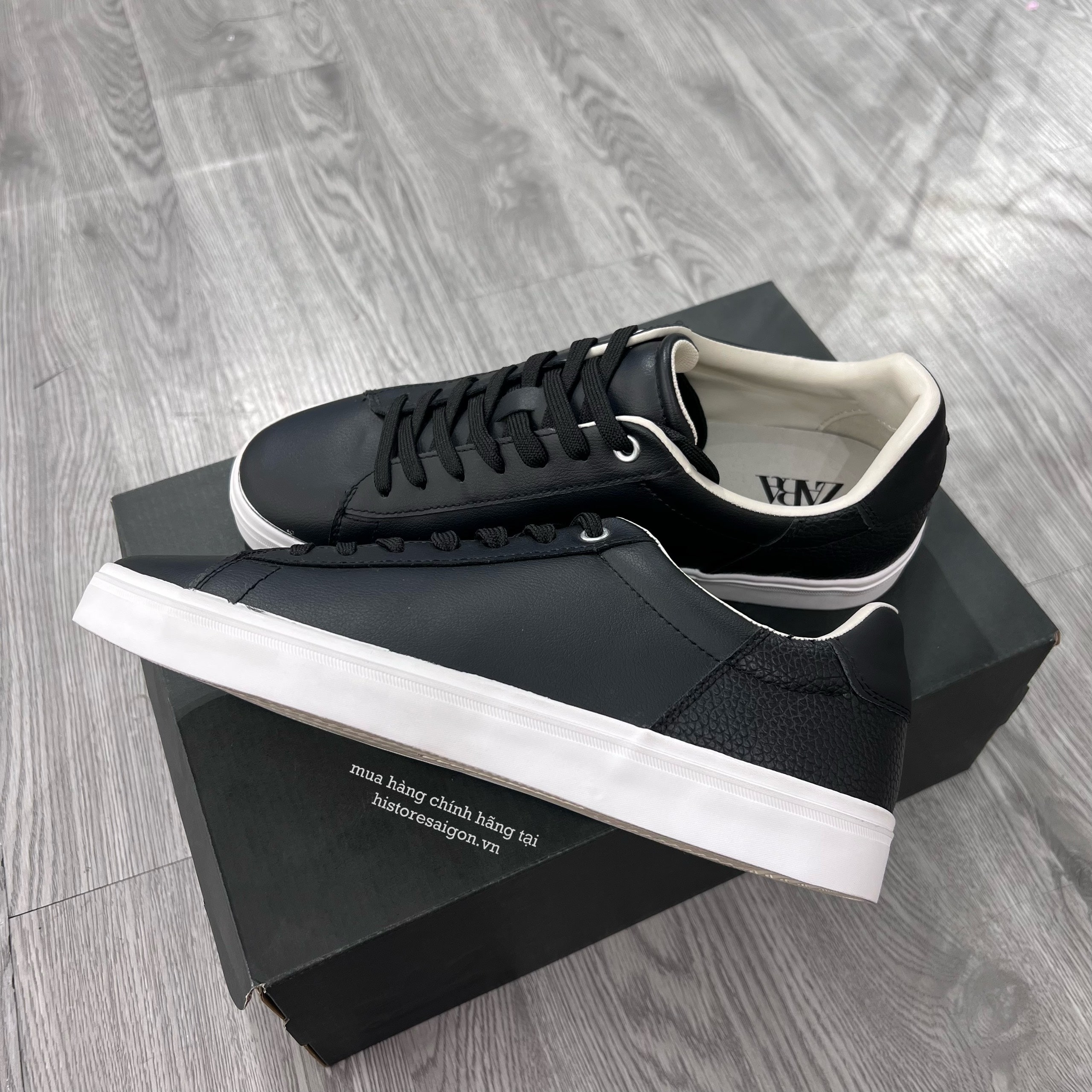 112 -  Giày Zara Sneaker Fashion Black - Đế Bằng - Đen [HÀNG CHÍNH HÃNG]