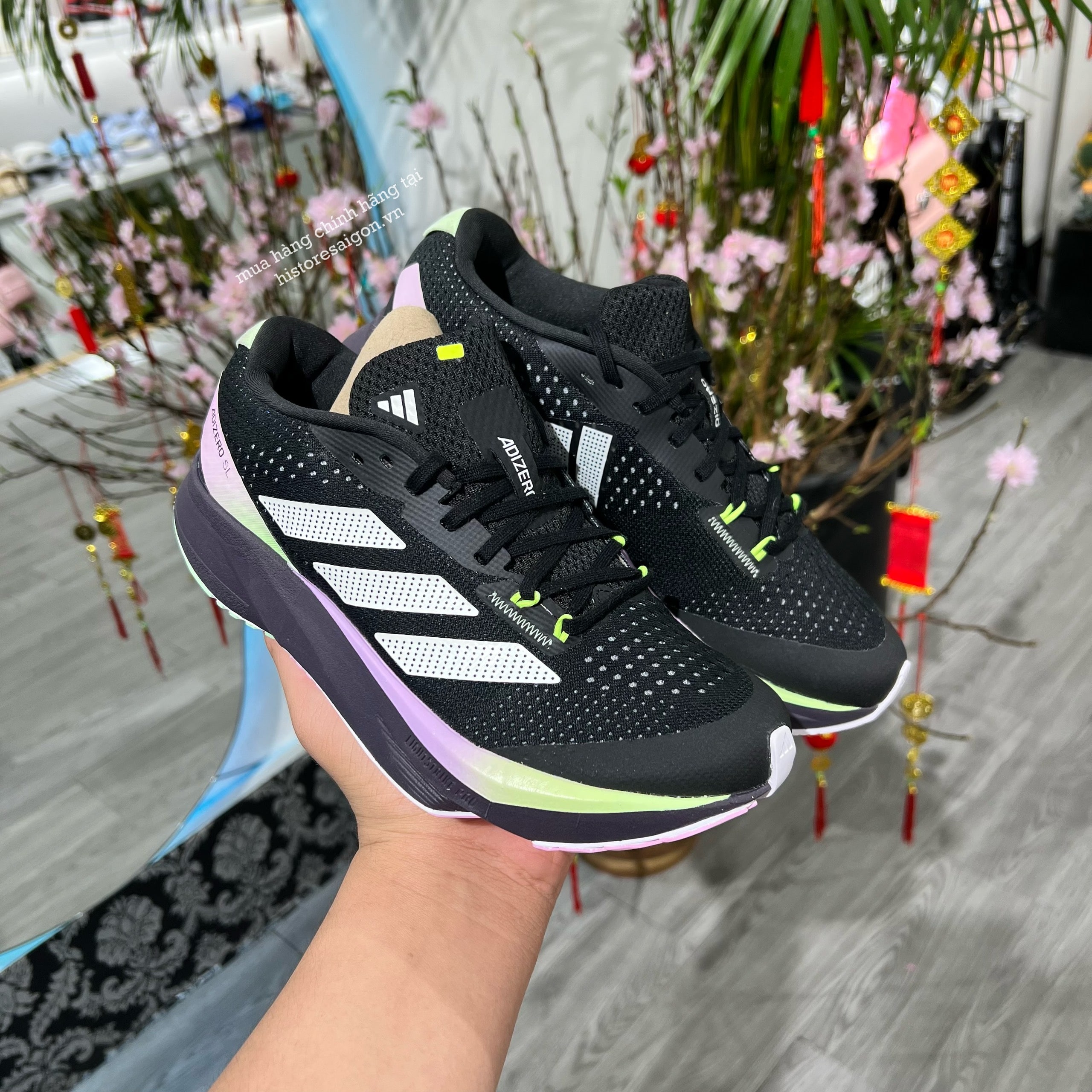 454 -  Giày Thể Thao Running Adidas Adizero - Đen Tím [HÀNG CHÍNH HÃNG]