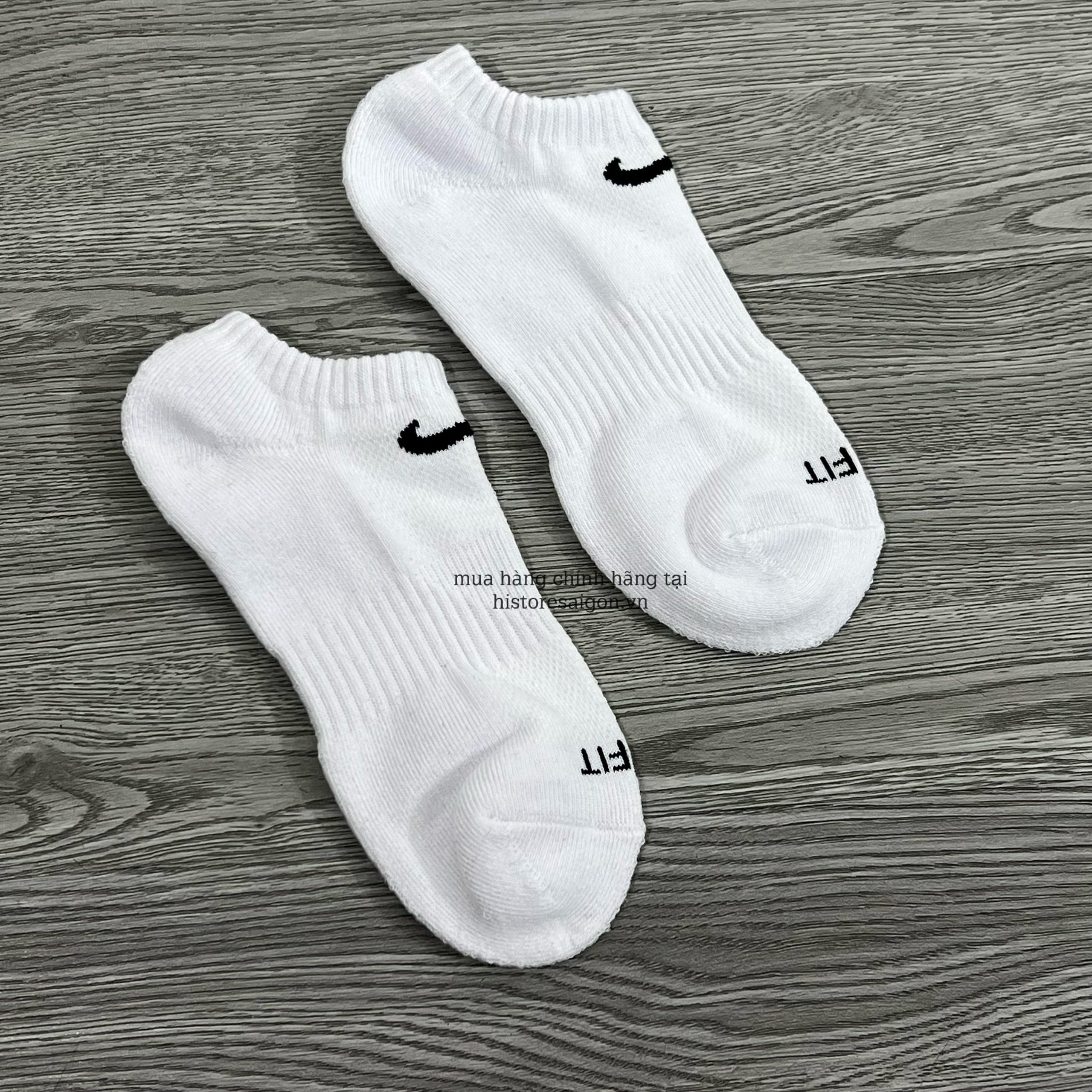 044-2 -  Vớ Nike Everyday Dri Fit - Trắng - Cổ Thấp [HÀNG CHÍNH HÃNG]