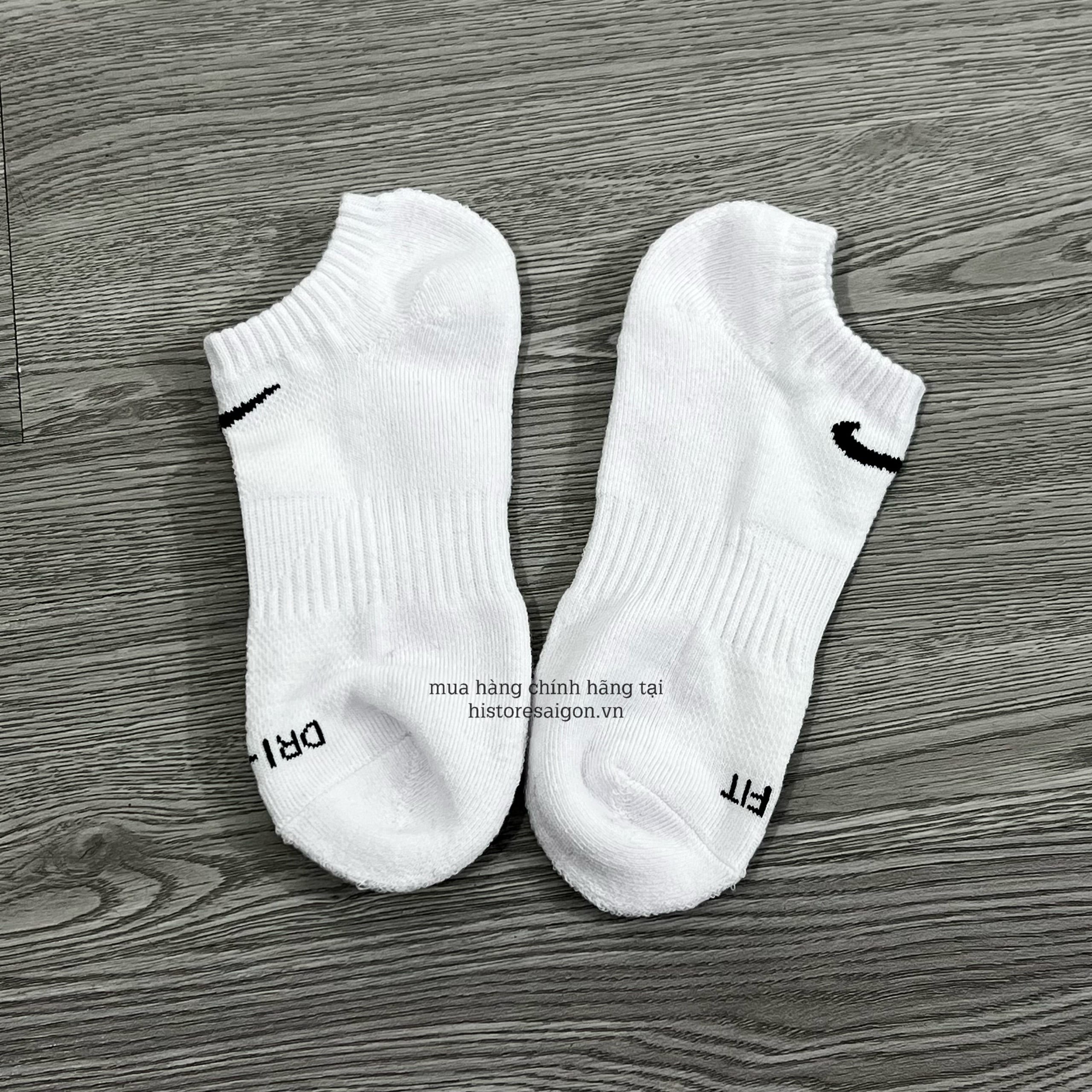 044-2 -  Vớ Nike Everyday Dri Fit - Trắng - Cổ Thấp [HÀNG CHÍNH HÃNG]
