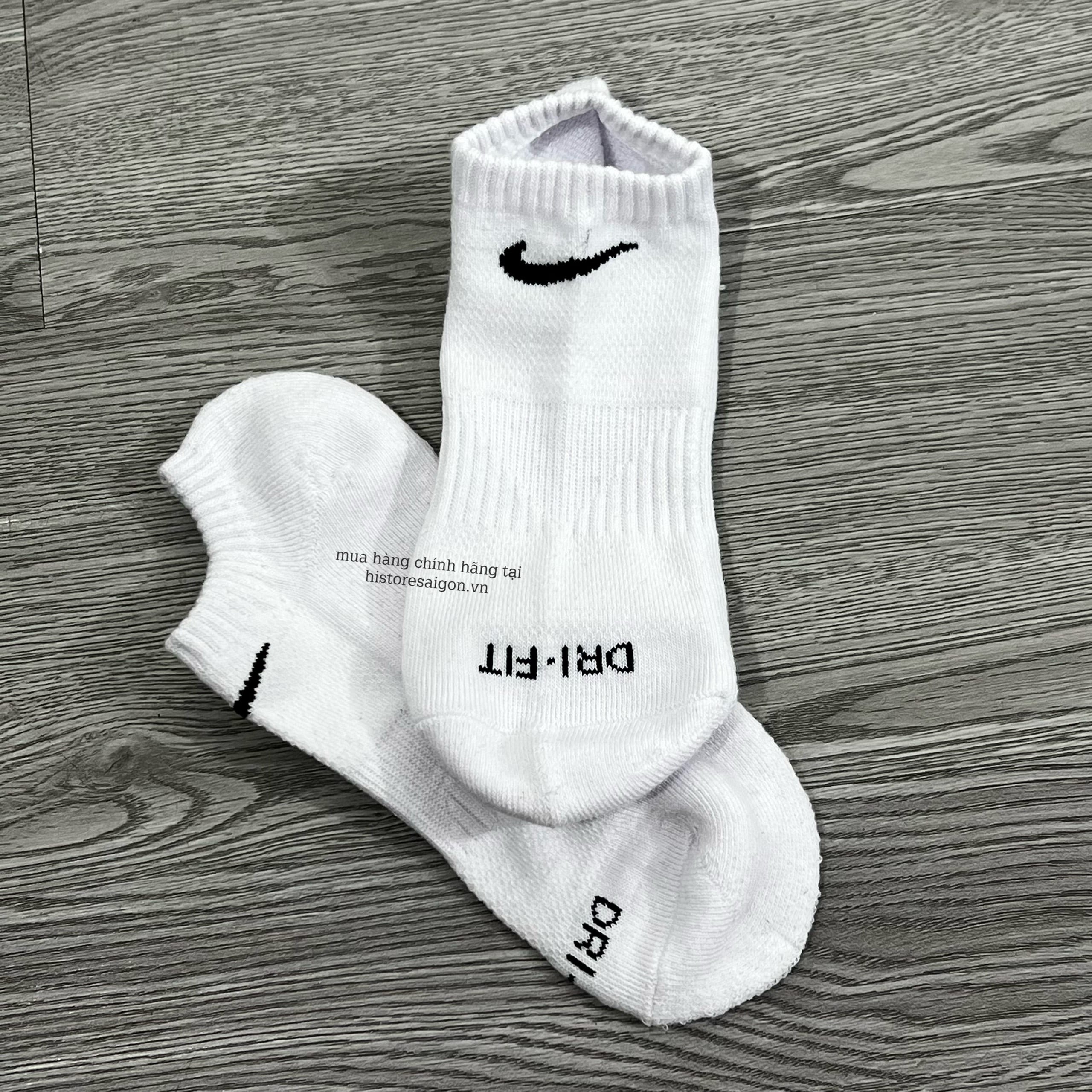 044-2 -  Vớ Nike Everyday Dri Fit - Trắng - Cổ Thấp [HÀNG CHÍNH HÃNG]