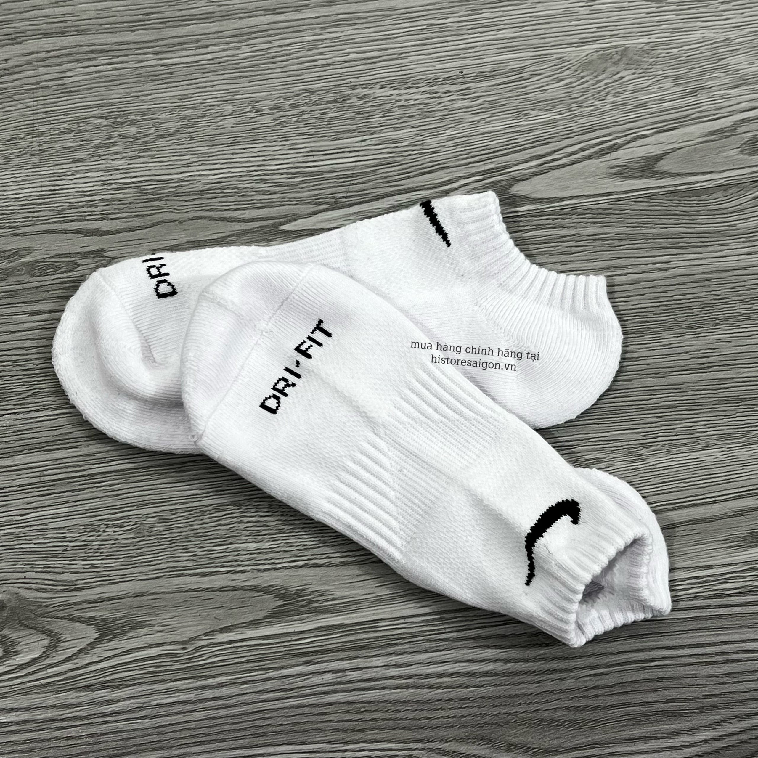 044-2 -  Vớ Nike Everyday Dri Fit - Trắng - Cổ Thấp [HÀNG CHÍNH HÃNG]