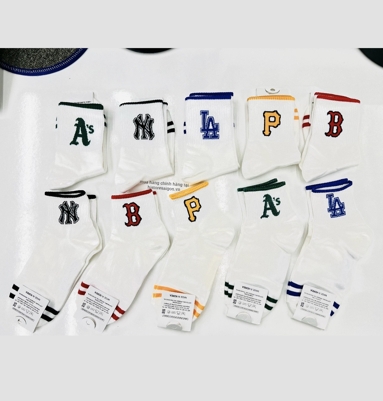 531 -  Vớ/Tất Korea MLB Thể Thao - Cổ Thấp - LA Xanh Dương [HÀNG CHÍNH HÃNG]