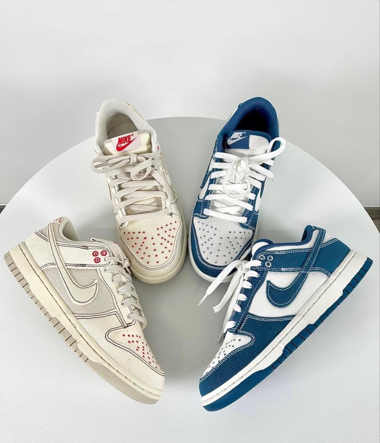 457 -  Giày Nike Dunk Low Sashiko Industrial Blue - Code DV0834 - 101 [HÀNG CHÍNH HÃNG]