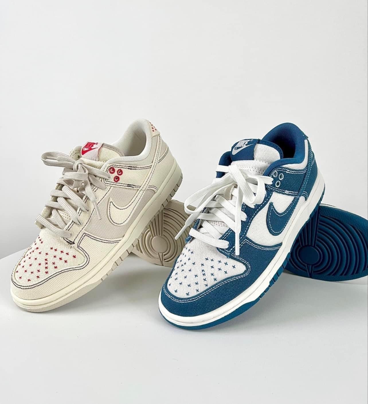 076 -  Giày Nike Dunk Nike Dunk Low SE ‘Sashiko Light Orewood Brown’ - Trắng Kem - Code DV0834 100 [HÀNG CHÍNH HÃNG]