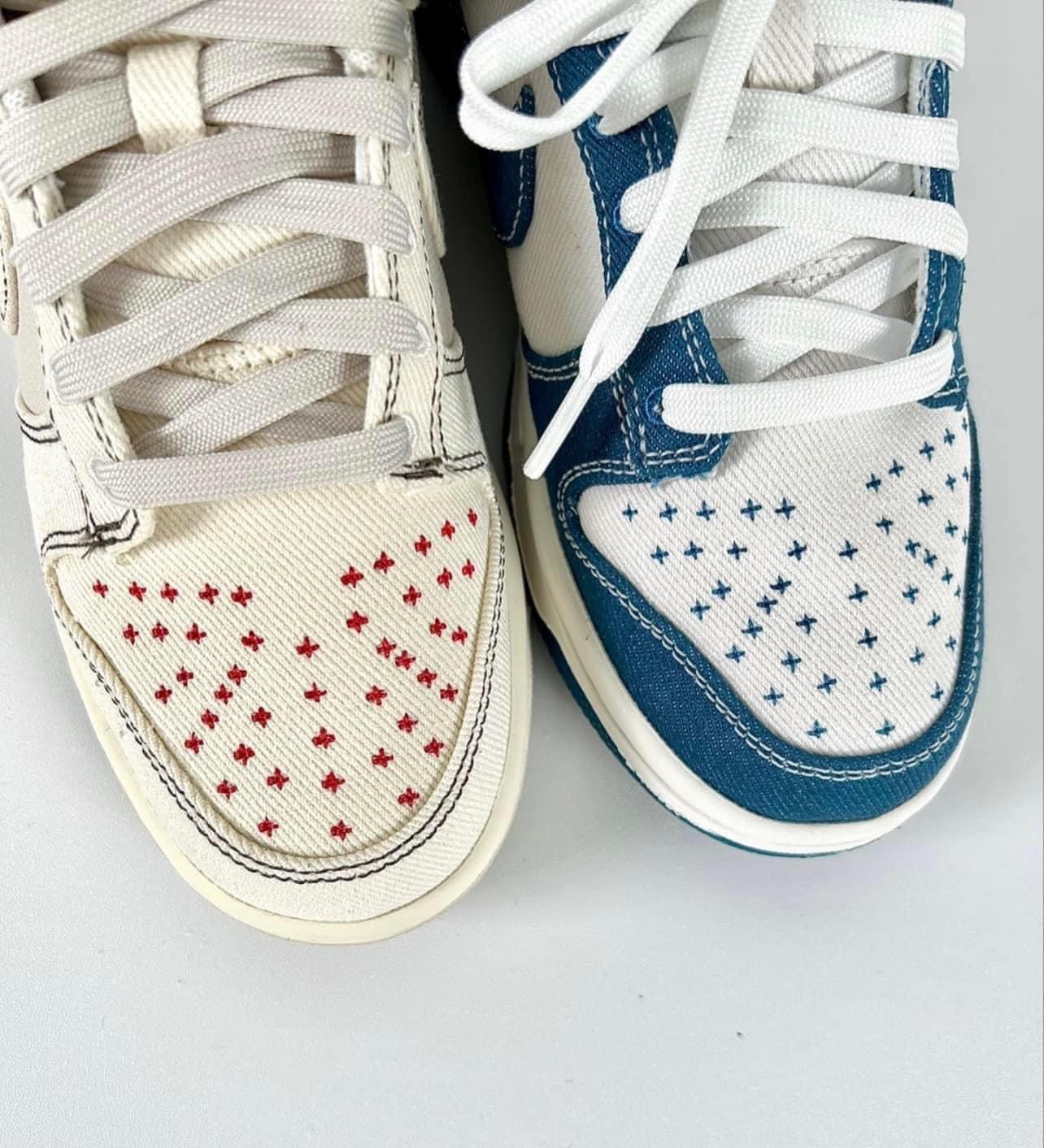 076 -  Giày Nike Dunk Nike Dunk Low SE ‘Sashiko Light Orewood Brown’ - Trắng Kem - Code DV0834 100 [HÀNG CHÍNH HÃNG]
