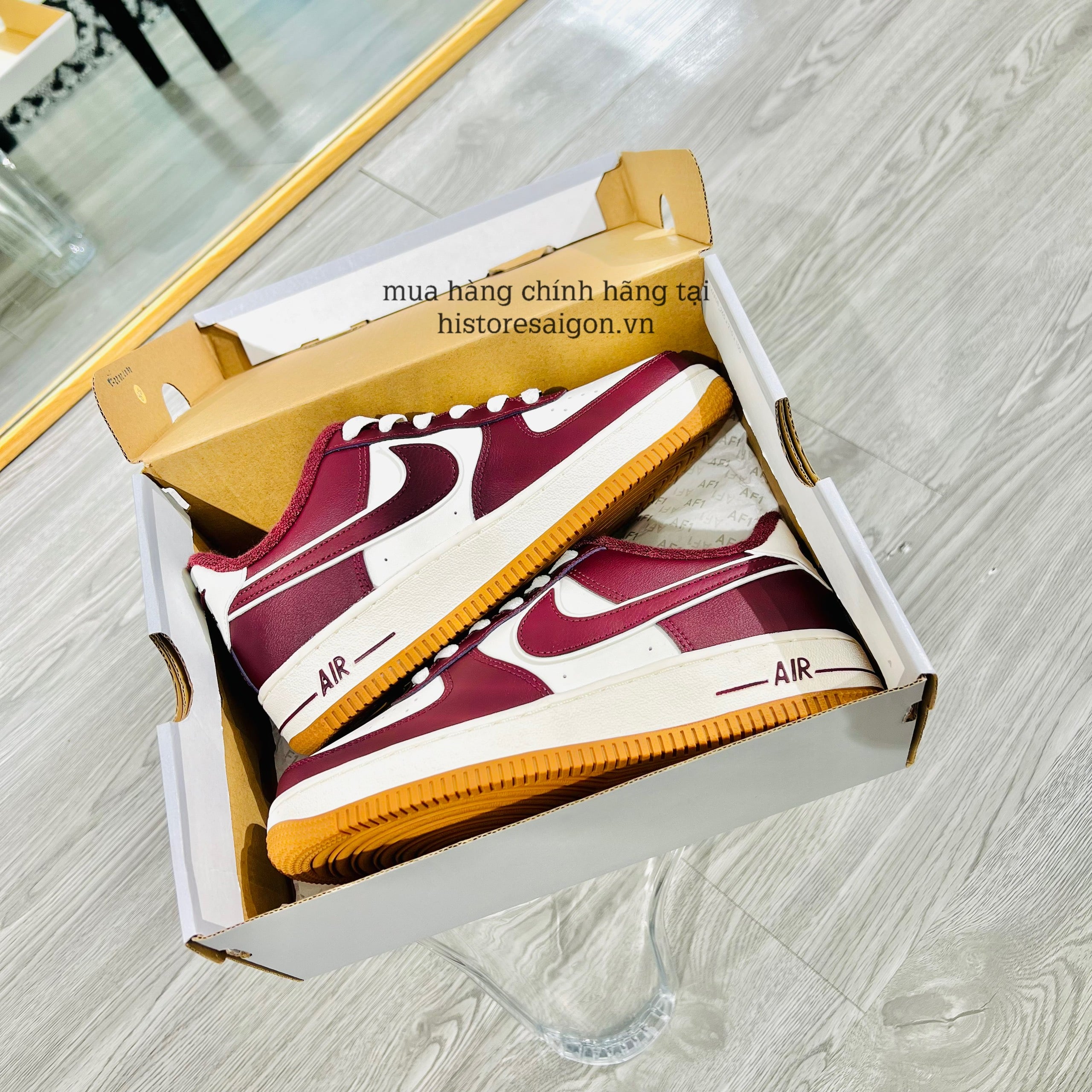 775 -  Giày Nike Air Force 1 GS Team Red Gum DQ5972 100  [HÀNG CHÍNH HÃNG]