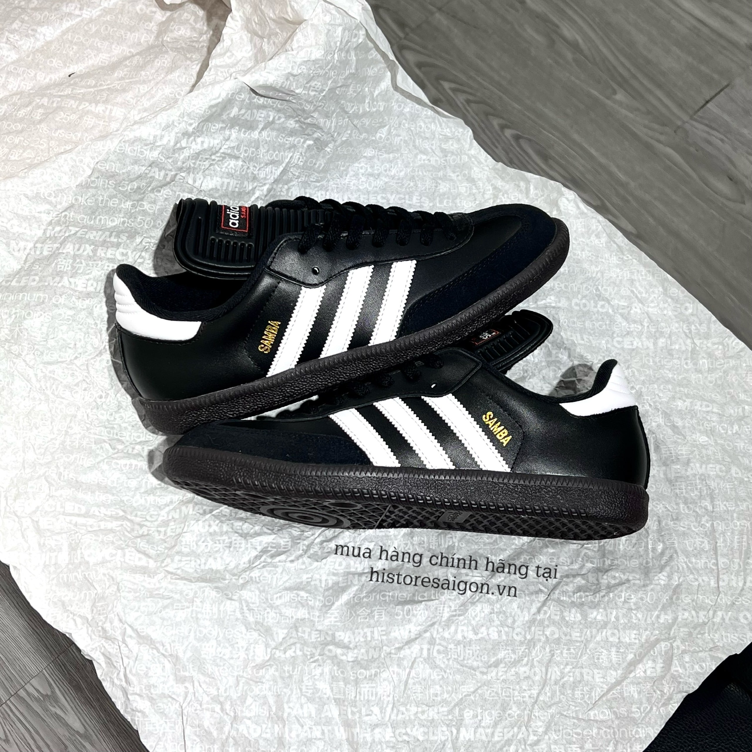 368 -  Giày Adidas Samba Classic - All Black - Code 034563 [HÀNG CHÍNH HÃNG]