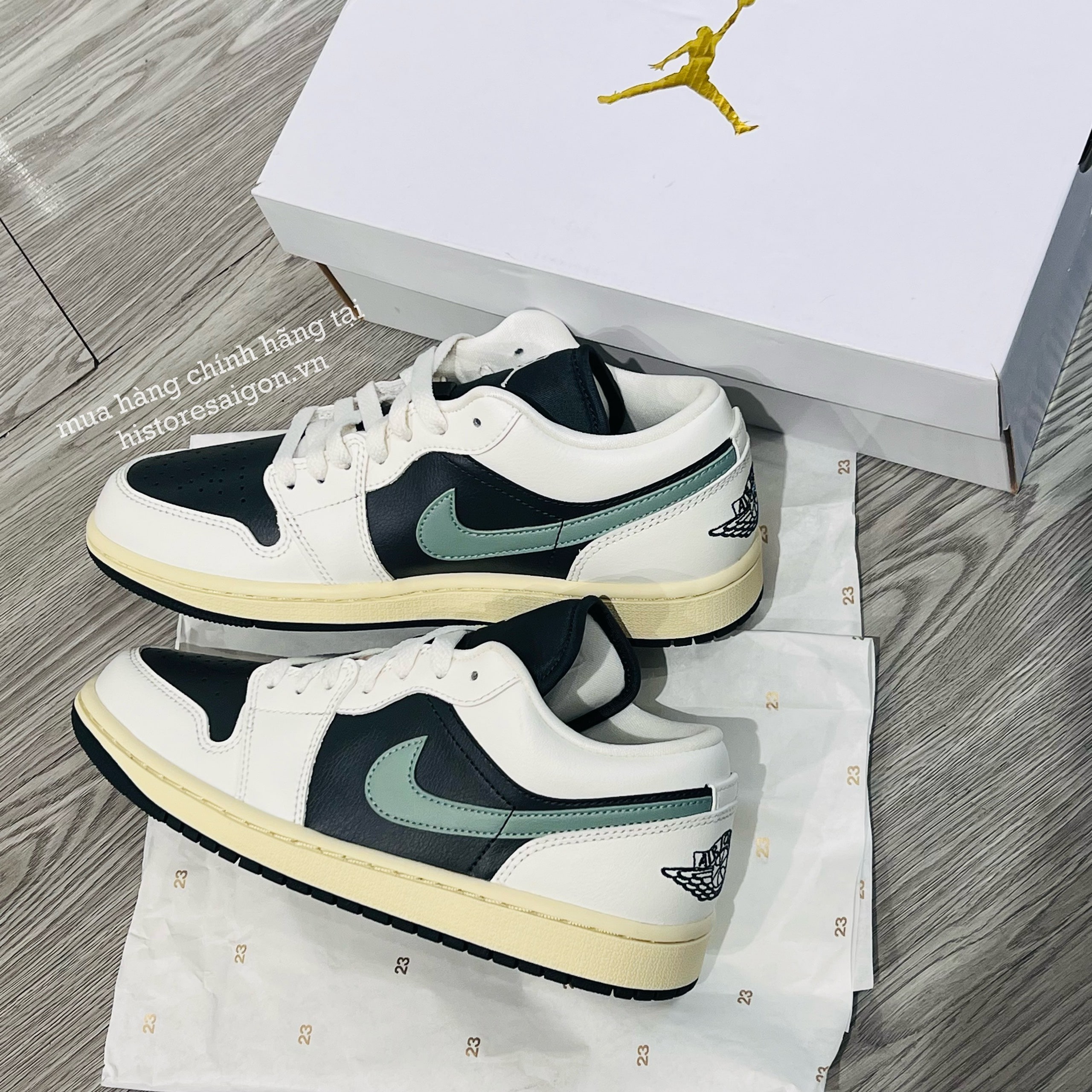 805 -  Giày Nike Air Jordan 1 Low Jade Smoke DC0774 001 [HÀNG CHÍNH HÃNG]