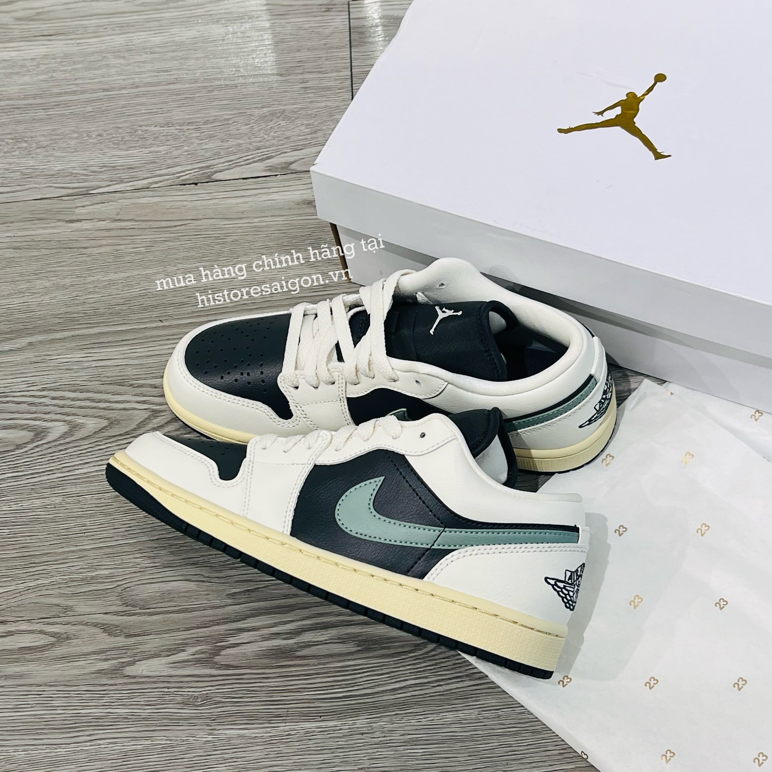 805 -  Giày Nike Air Jordan 1 Low Jade Smoke DC0774 001 [HÀNG CHÍNH HÃNG]