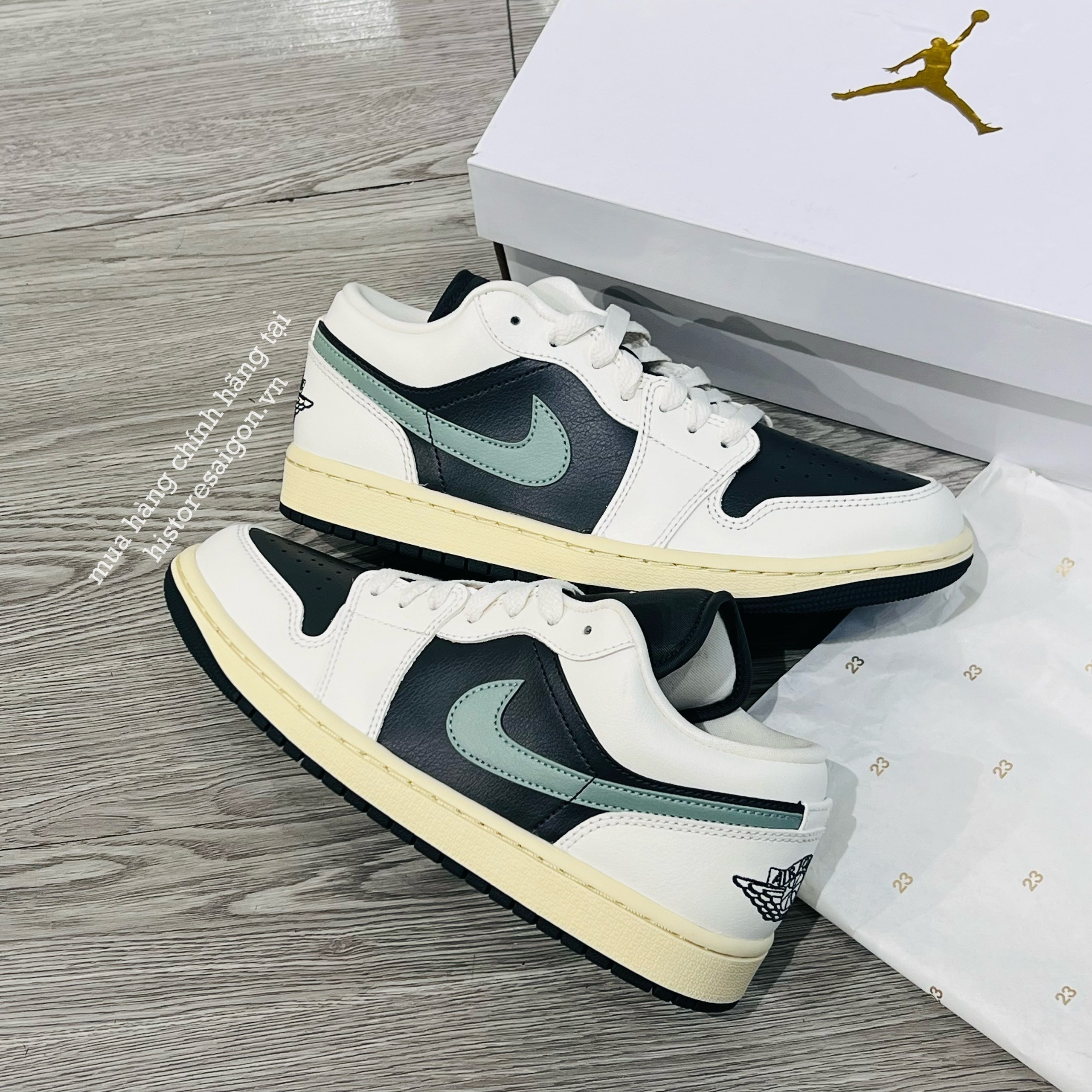805 -  Giày Nike Air Jordan 1 Low Jade Smoke DC0774 001 [HÀNG CHÍNH HÃNG]