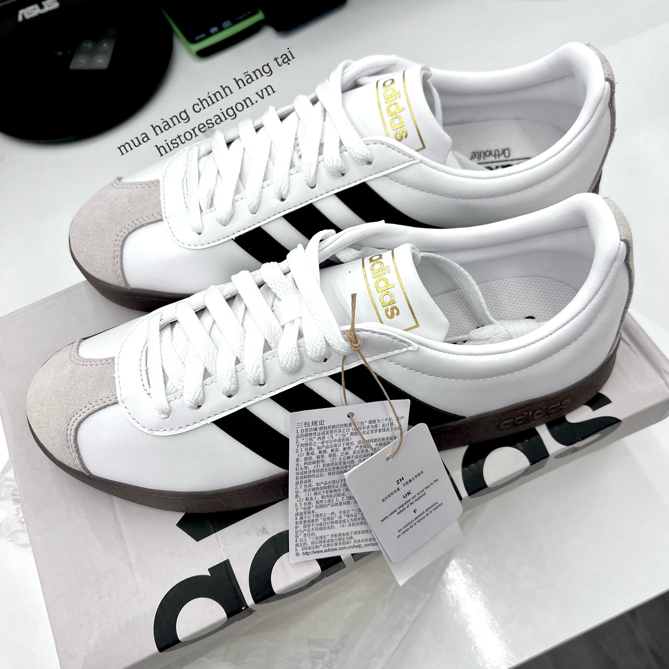 651 -  Giày Adidas Neo VL Court 2.0 - White Black Gum - Code - ID6015 [HÀNG CHÍNH HÃNG]