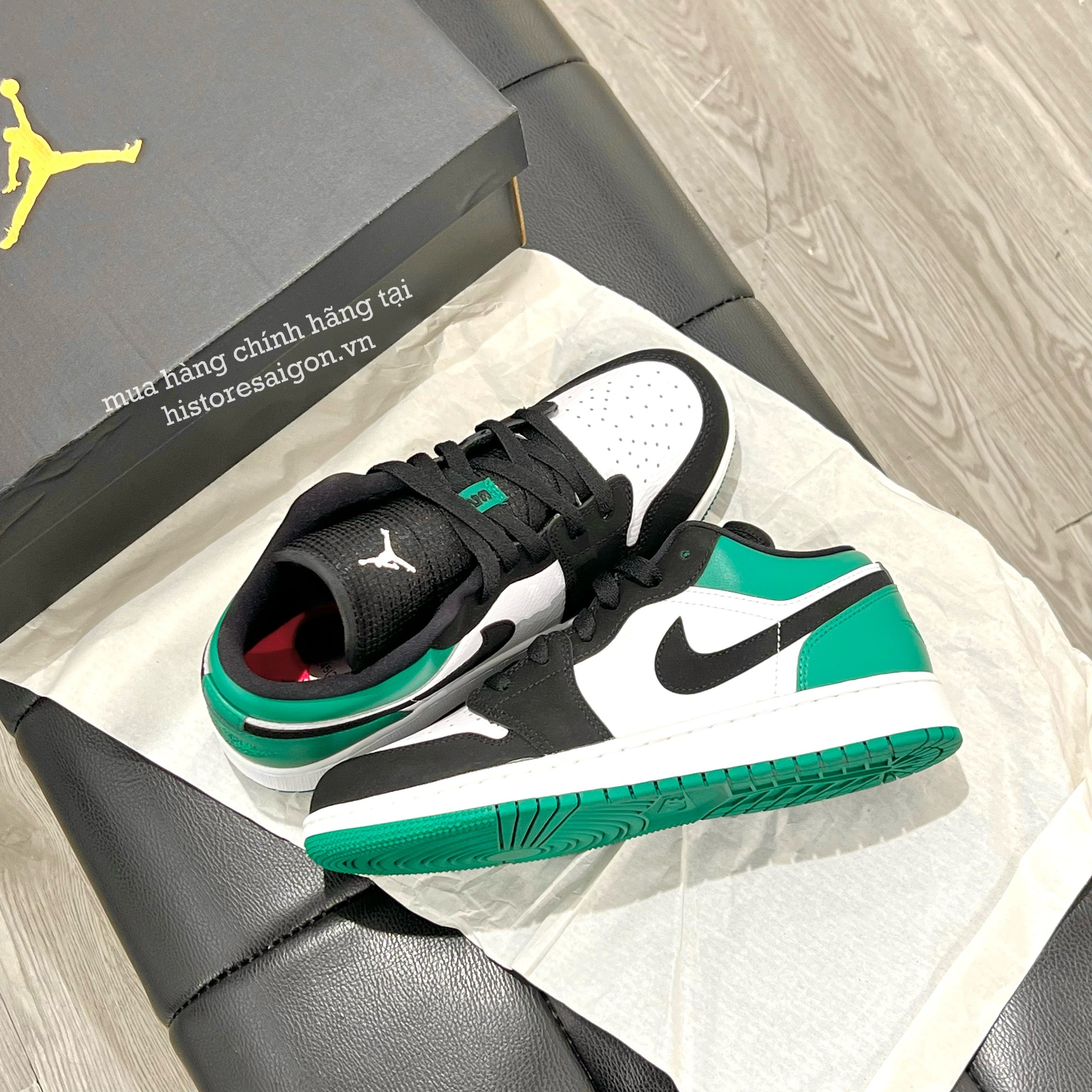 728 -  Giày Nike Air Jordan 1 Low GS Mystic Green 553560 113 [HÀNG CHÍNH HÃNG]