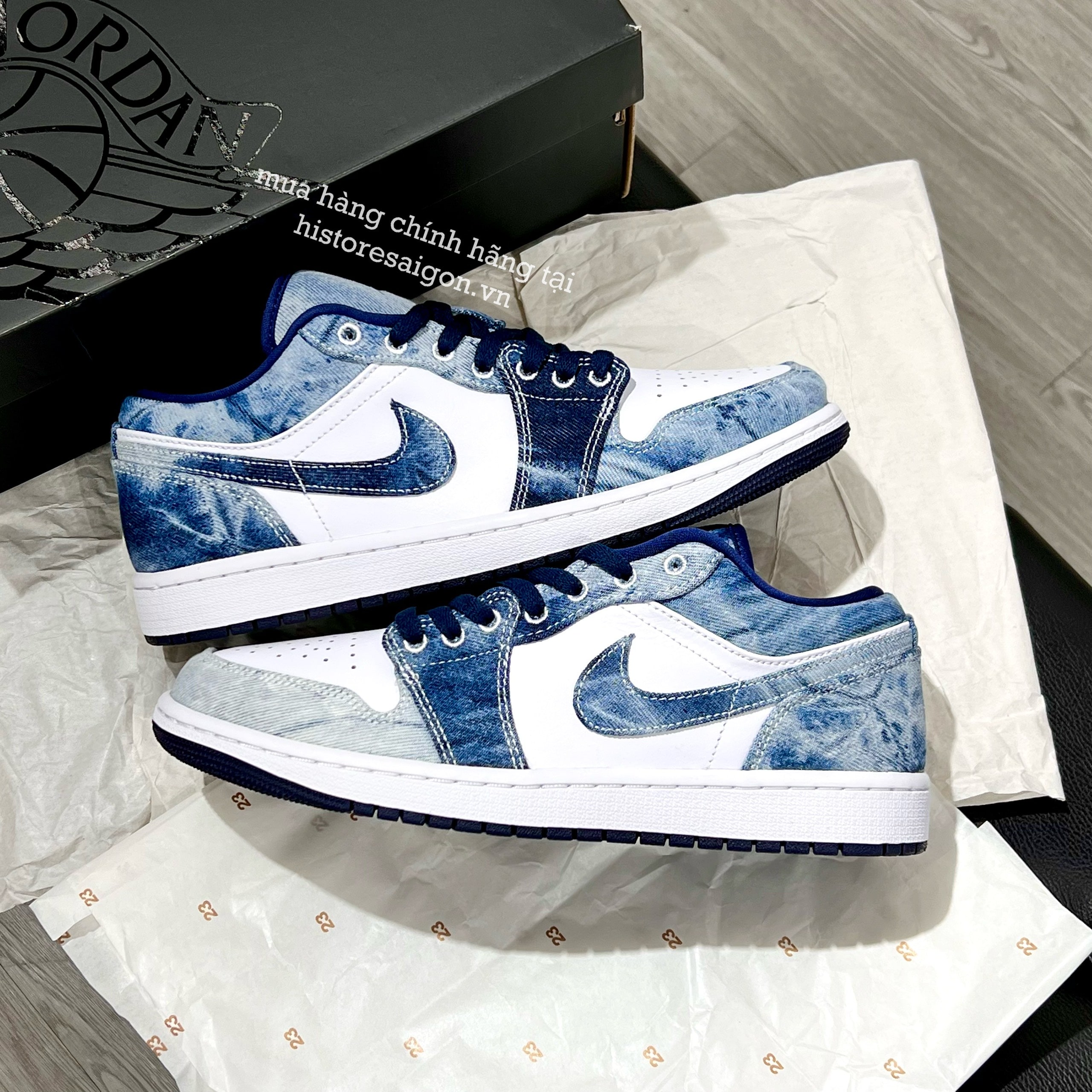 Giày Nike Air Jordan Low SE Washed Denim CZ8455 100 AUTH