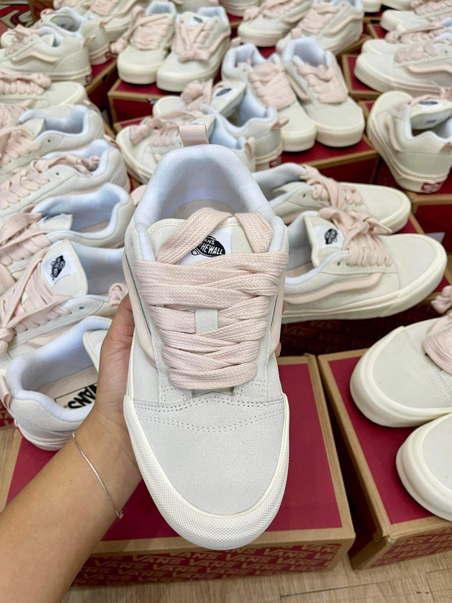 908 -  Giày Vans Knu Skool Sorbet Pastel Pink - Code VN0009QCPNK [HÀNG CHÍNH HÃNG]