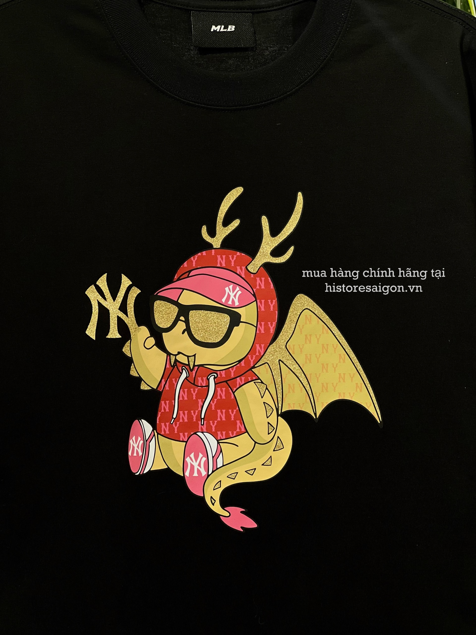 538 -  Áo MLB NY New Year Dragon - Tết 2024 Collection - Đen - Code 3ATSQ0141 - 50BKS [HÀNG CHÍNH HÃNG]