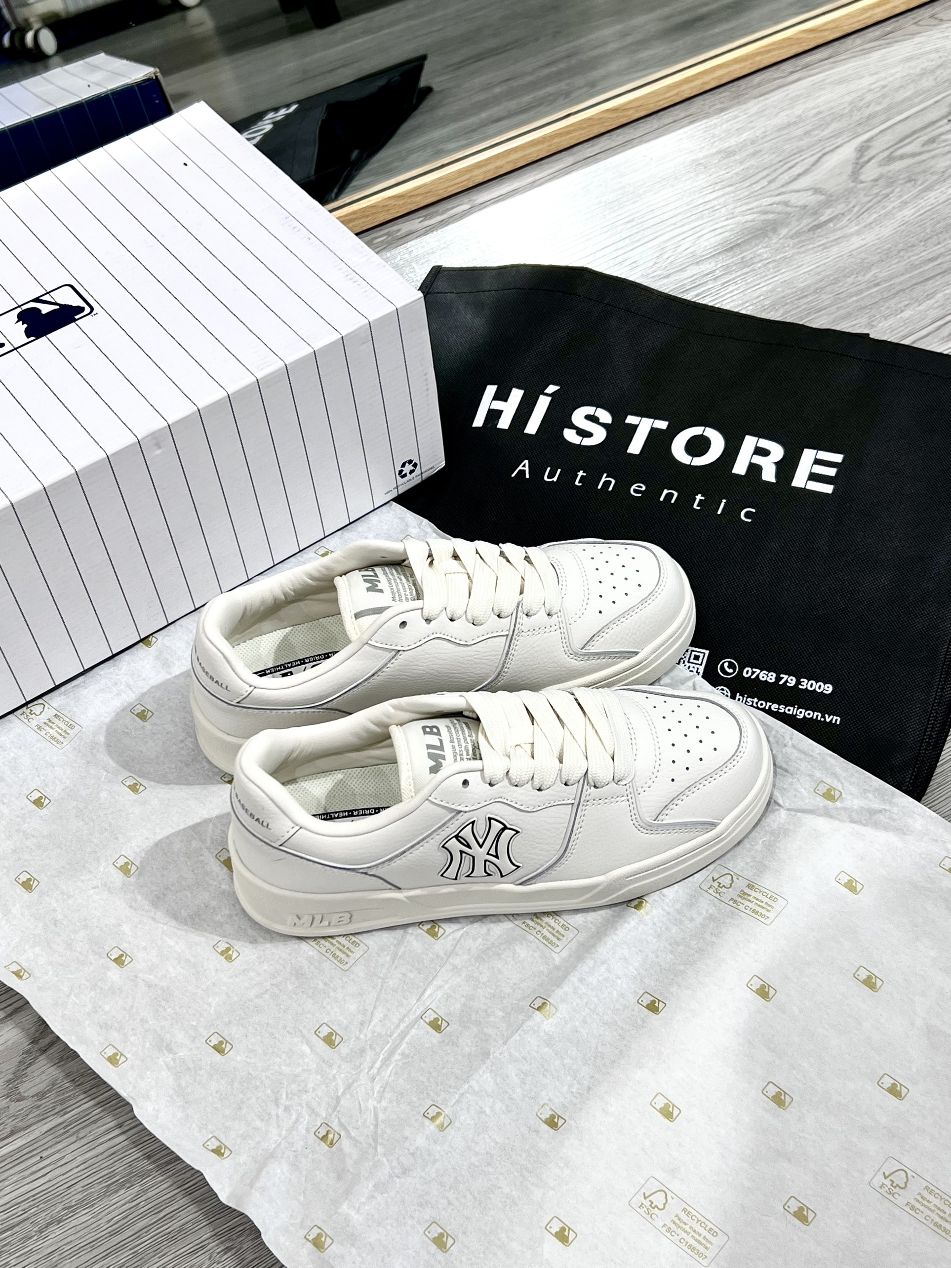 933 -  Giày MLB Hofer V2 New York Yankees White - Code 3ASXHSN4N-50WHS [HÀNG CHÍNH HÃNG]