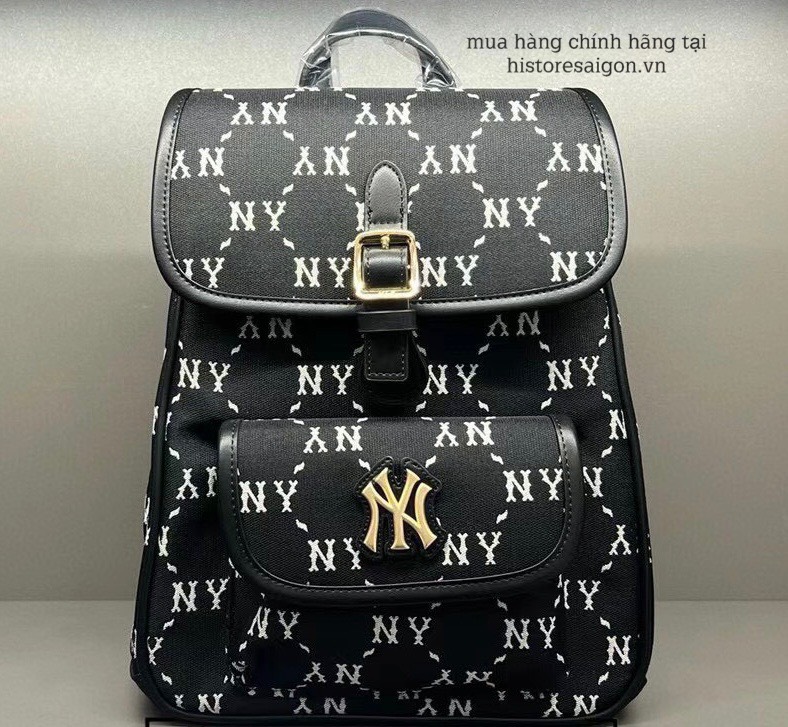 934 -  Balo MLB Jacquard Diamond Monogram NY SS24 - Đen - Code 7ABKMD74N 50BKS [HÀNG CHÍNH HÃNG]