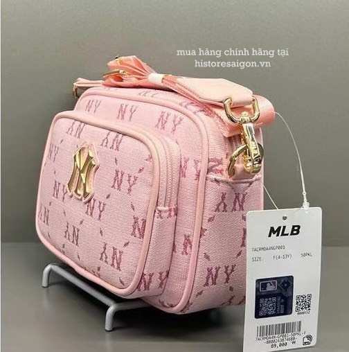 941 -  Túi MLB Monogram Jacquard New York Yankees - Hồng Pink - Code 7ACRMDA4 50PKL [HÀNG CHÍNH HÃNG]