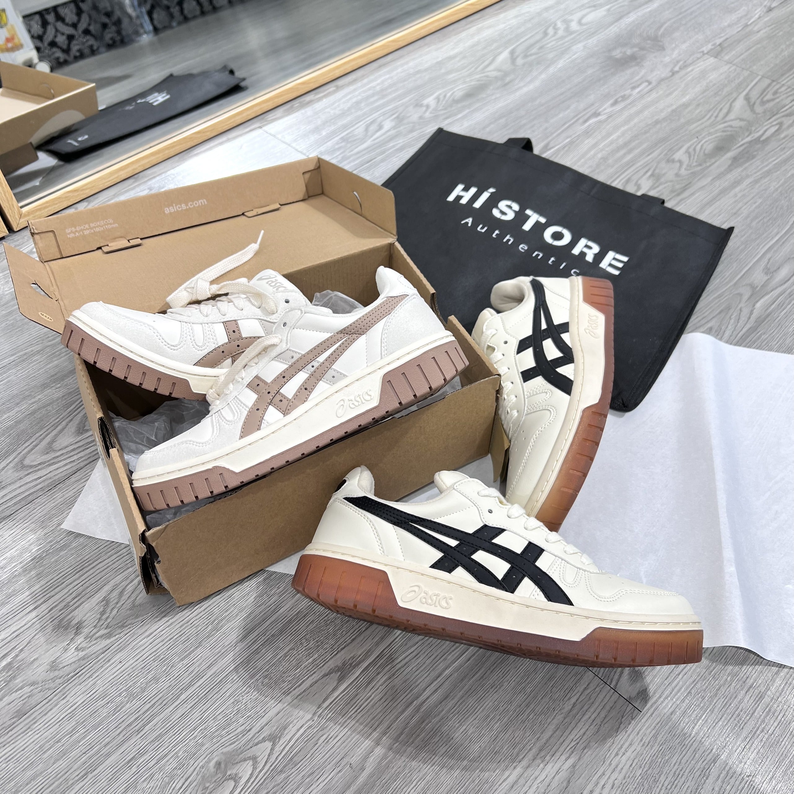 461 -  Giày Asics Court MZ Cream Black Gum - Code 1203A127-750 [HÀNG CHÍNH HÃNG]