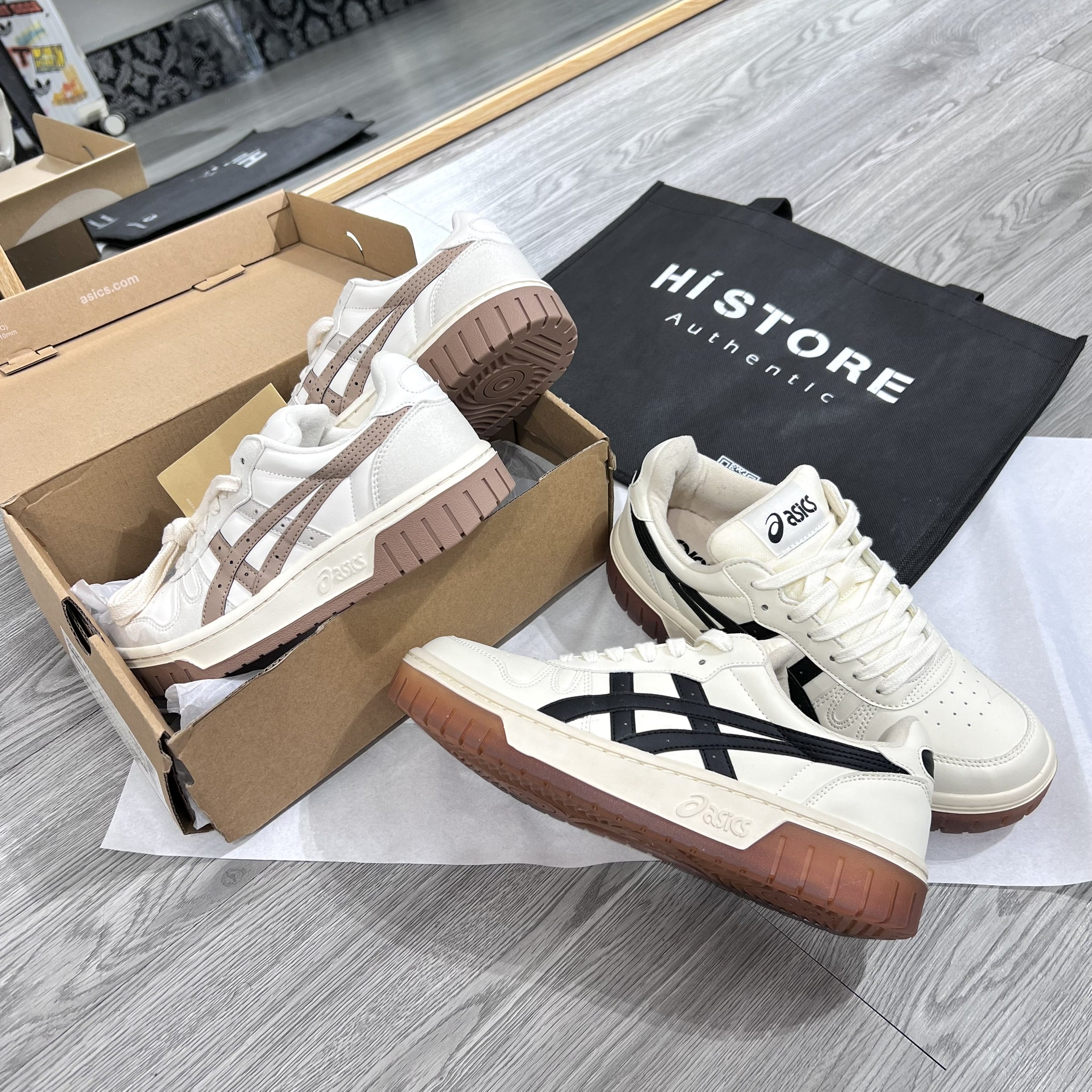 461 -  Giày Asics Court MZ Cream Black Gum - Code 1203A127-750 [HÀNG CHÍNH HÃNG]