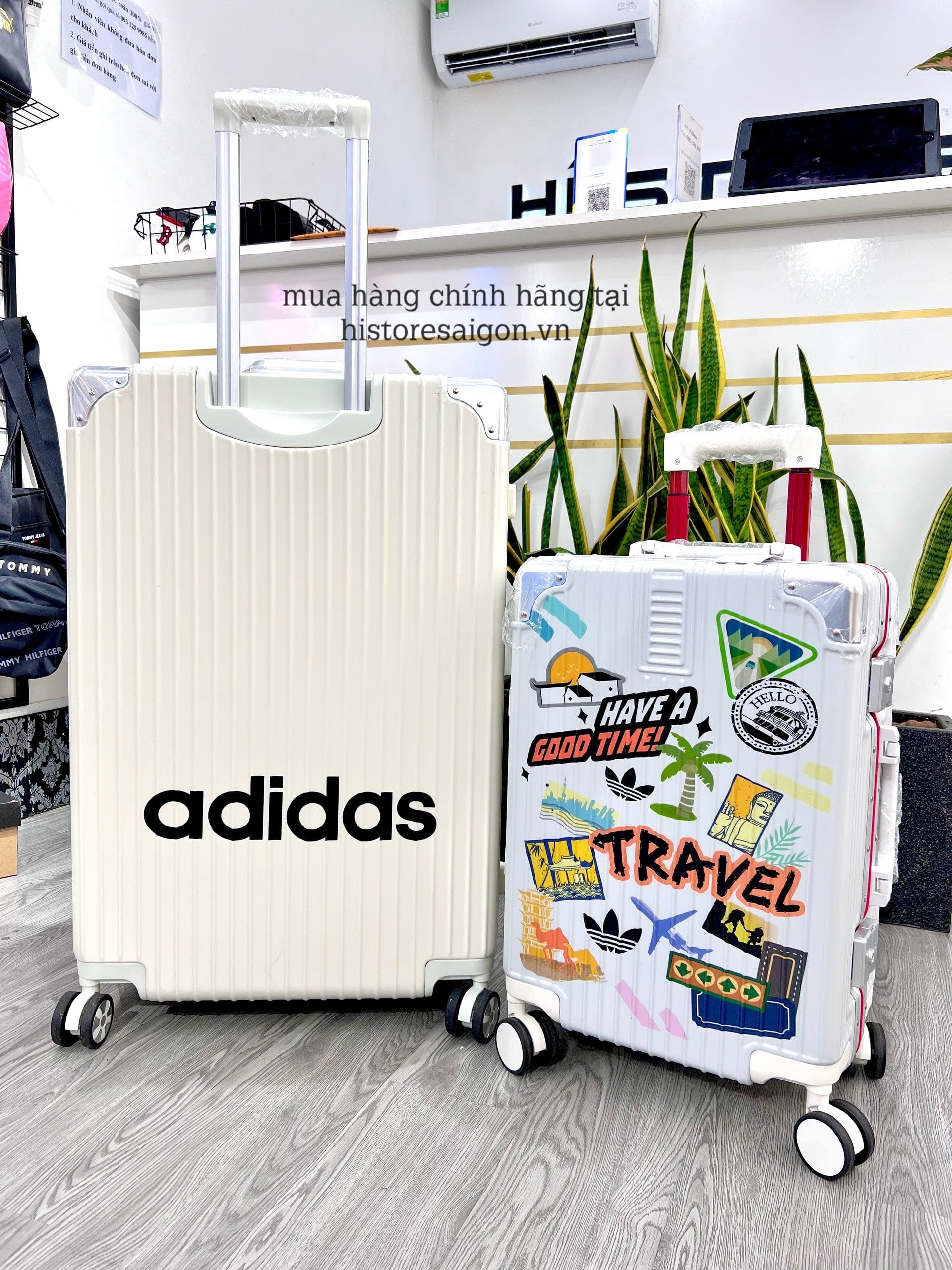 647 -  Vali Adidas Sticker Power - Size Ký Gửi 28 - Trắng Kem [HÀNG CHÍNH HÃNG]