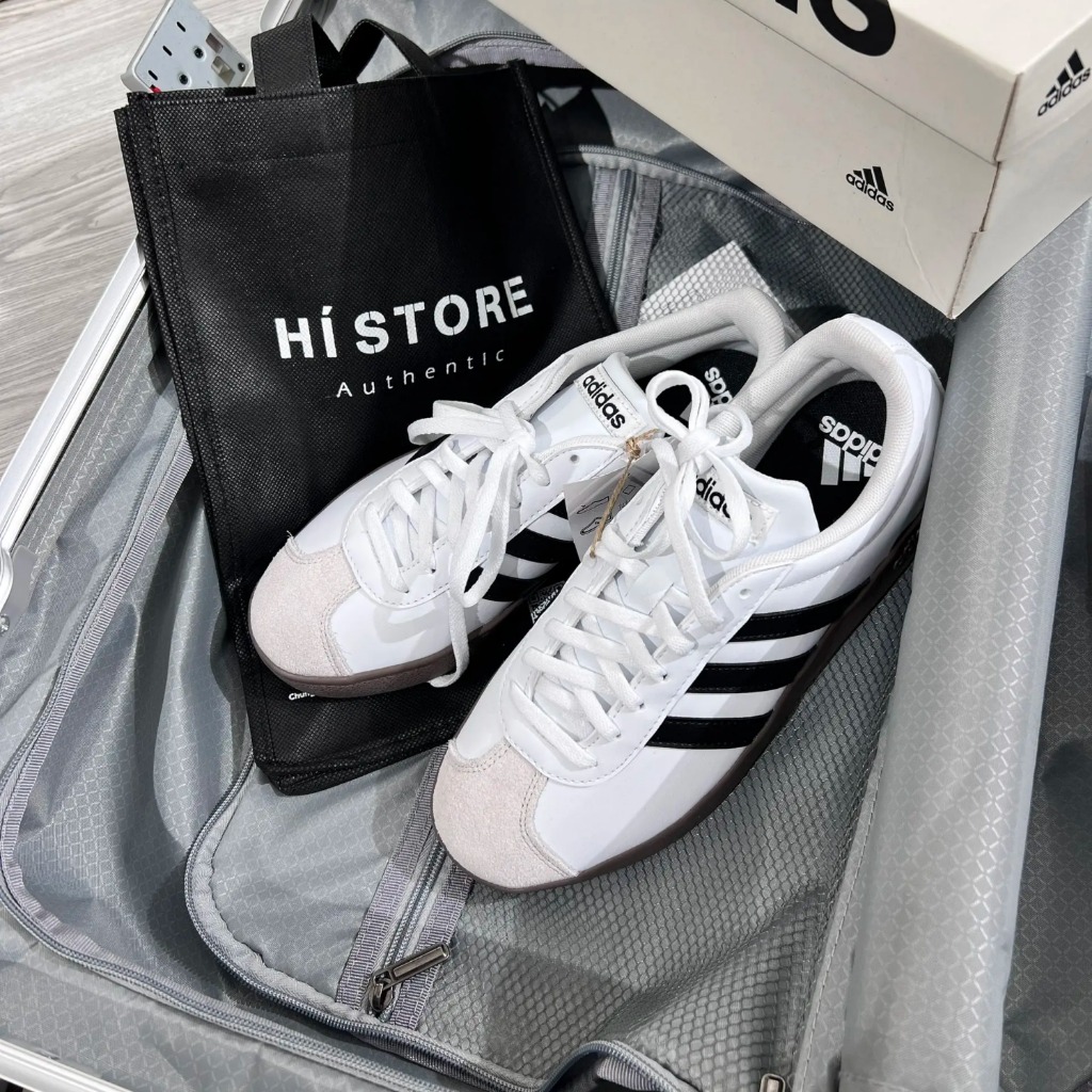 772 -  Giày Adidas VL Court Base White/ Gum Code - ID3711 [HÀNG CHÍNH HÃNG]