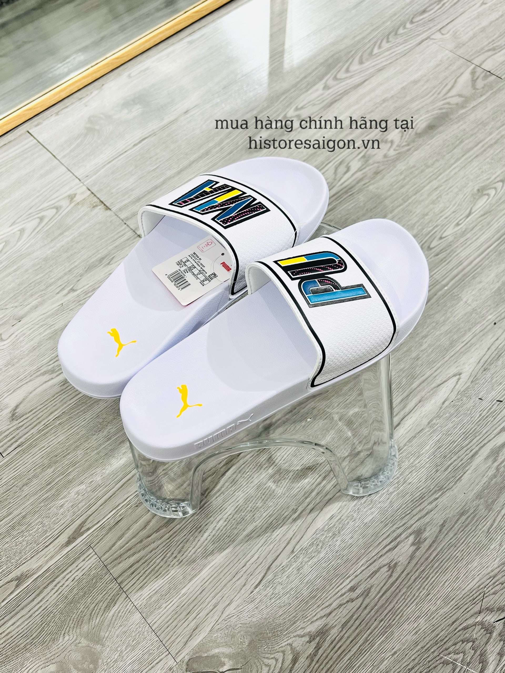 959 -  Dép Puma Lead Cat 2.0 SWXP White Black Tangerine - Trắng - Code 387514 01 [HÀNG CHÍNH HÃNG]