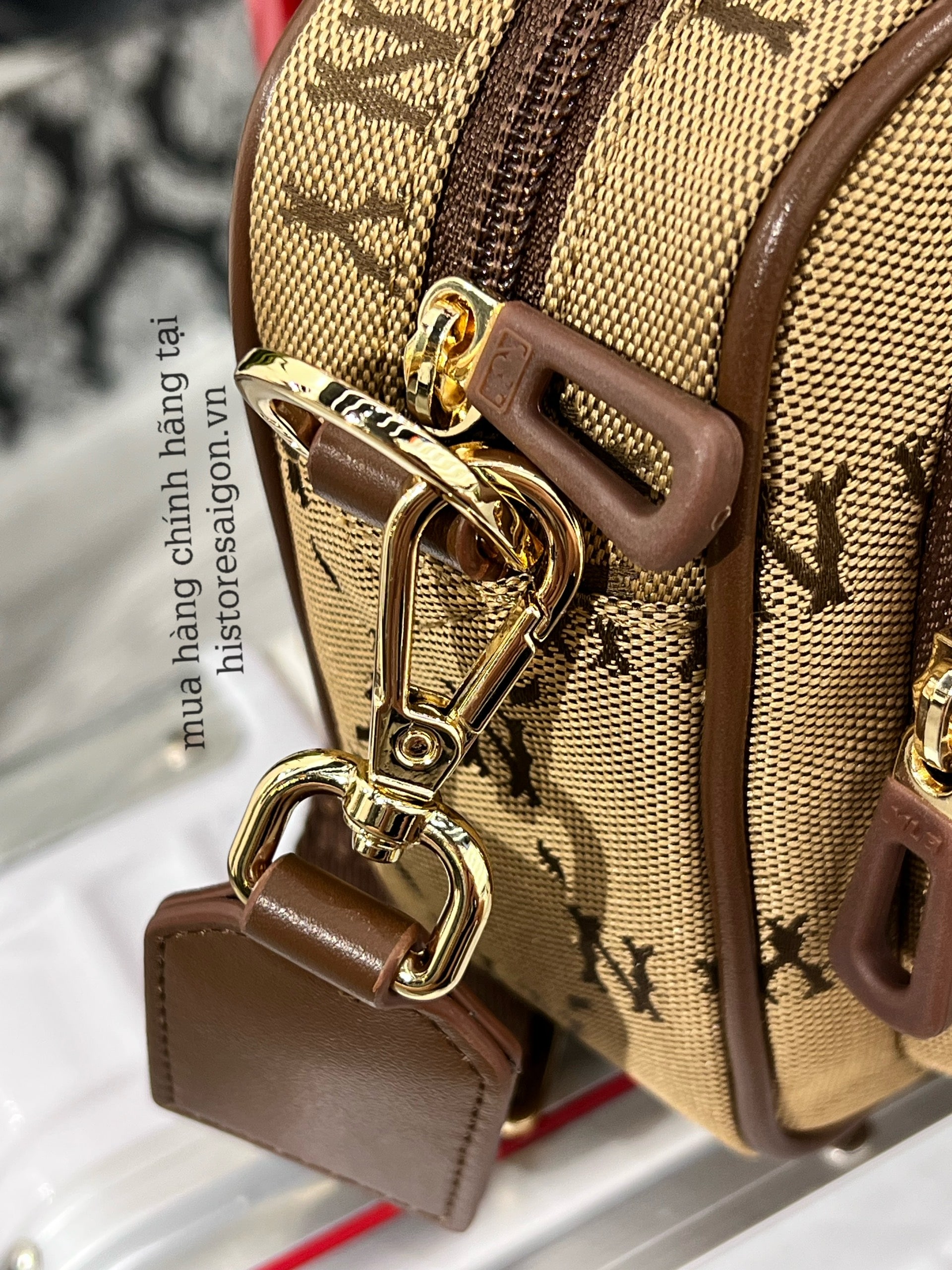 942 -  Túi MLB Monogram Jacquard New York Yankees - Beige - Code 7ACRMDA4 50BGS [HÀNG CHÍNH HÃNG]