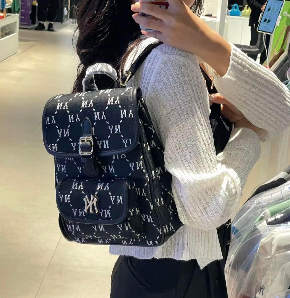934 -  Balo MLB Jacquard Diamond Monogram NY SS24 - Đen - Code 7ABKMD74N 50BKS [HÀNG CHÍNH HÃNG]