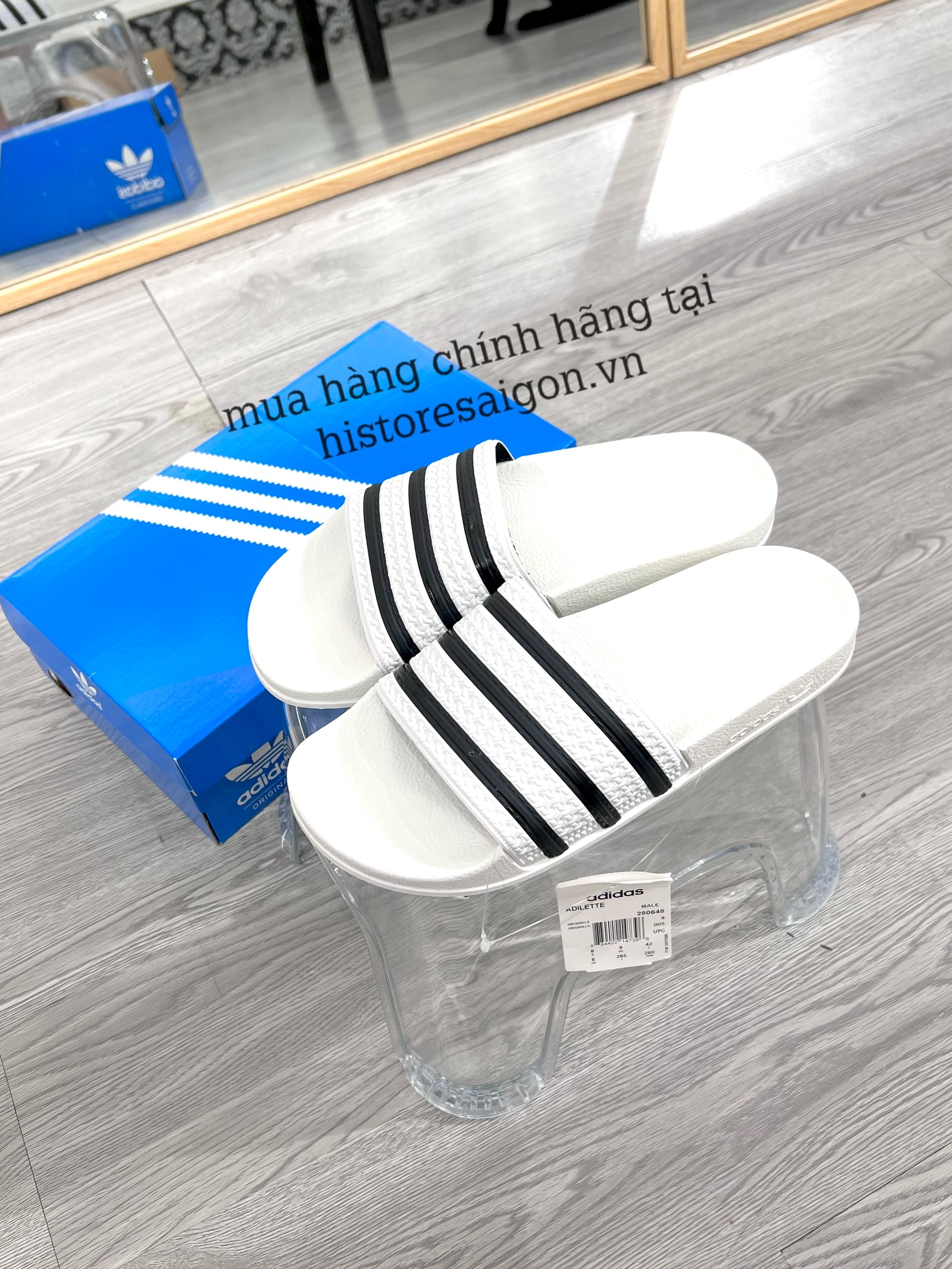 970 -  Dép Adidas Originals Adilette Core White - Trắng - Code 280648 [HÀNG CHÍNH HÃNG]