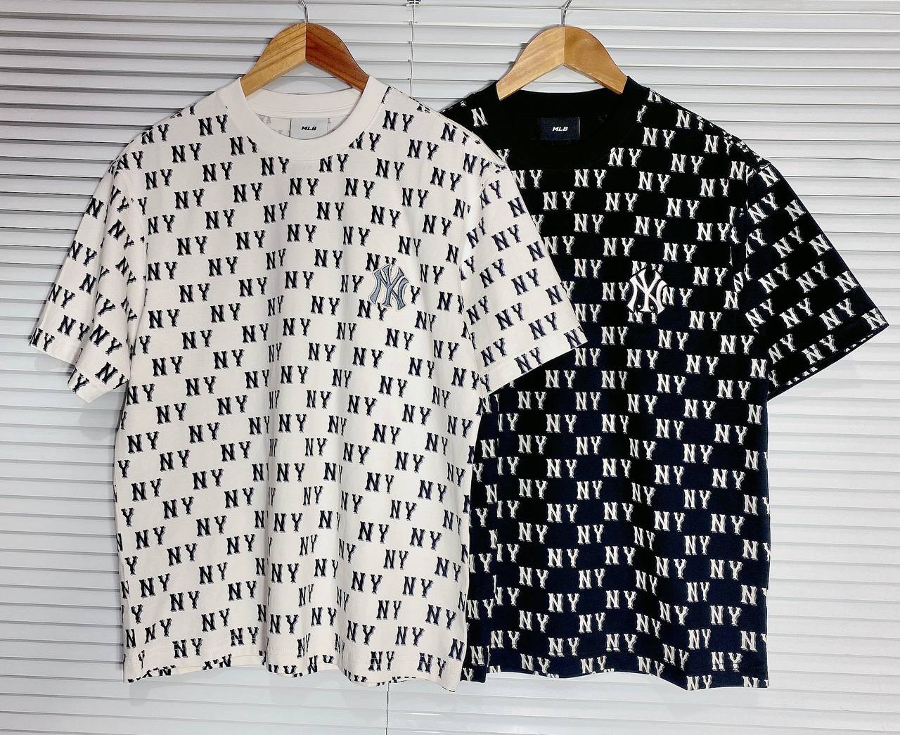 643 -  Áo MLB NY Classic Monogram 2024 - Đen - Code 3ATSM0843 50BKS [HÀNG CHÍNH HÃNG]