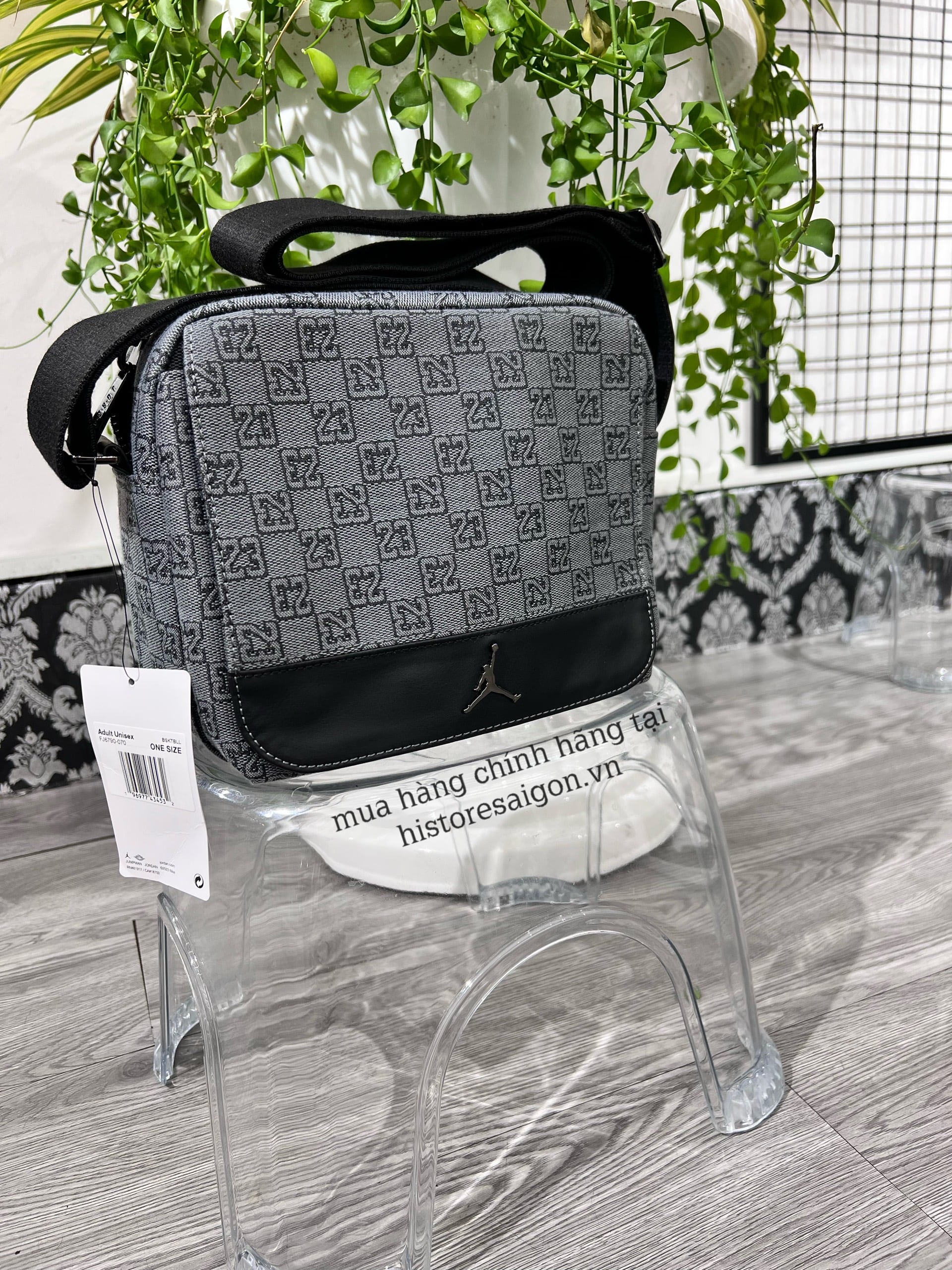 1019 -  Túi Jordan Monogram Dark Smoke Grey - Code FJ6790-070 [HÀNG CHÍNH HÃNG]