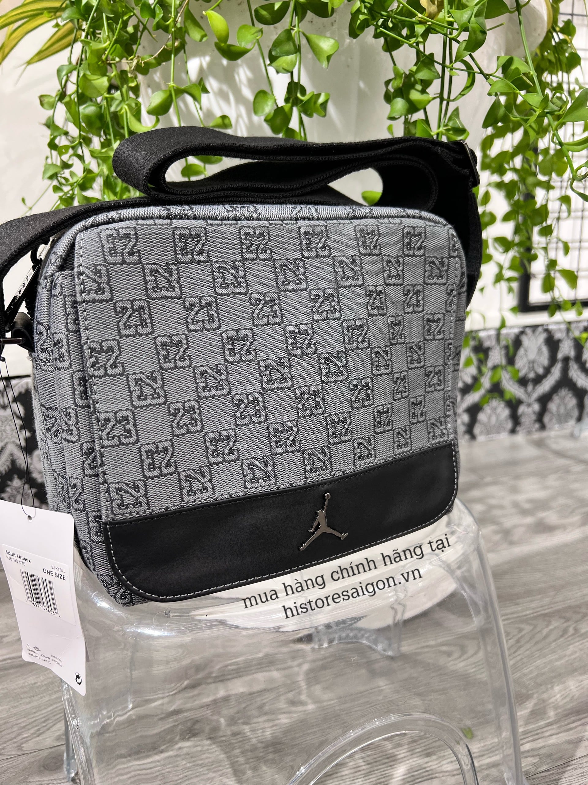 1019 -  Túi Jordan Monogram Dark Smoke Grey - Code FJ6790-070 [HÀNG CHÍNH HÃNG]