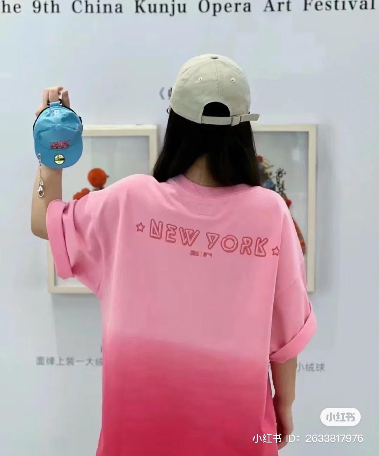 1046 -  Áo New Era NY Gradient Graphic Design New York Hồng Phai [HÀNG CHÍNH HÃNG]