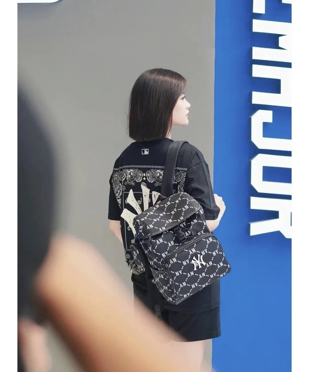 629 -  Balo MLB Diamond Monogram NY - Đen - Code 3ABKM022N 50BKS [HÀNG CHÍNH HÃNG]