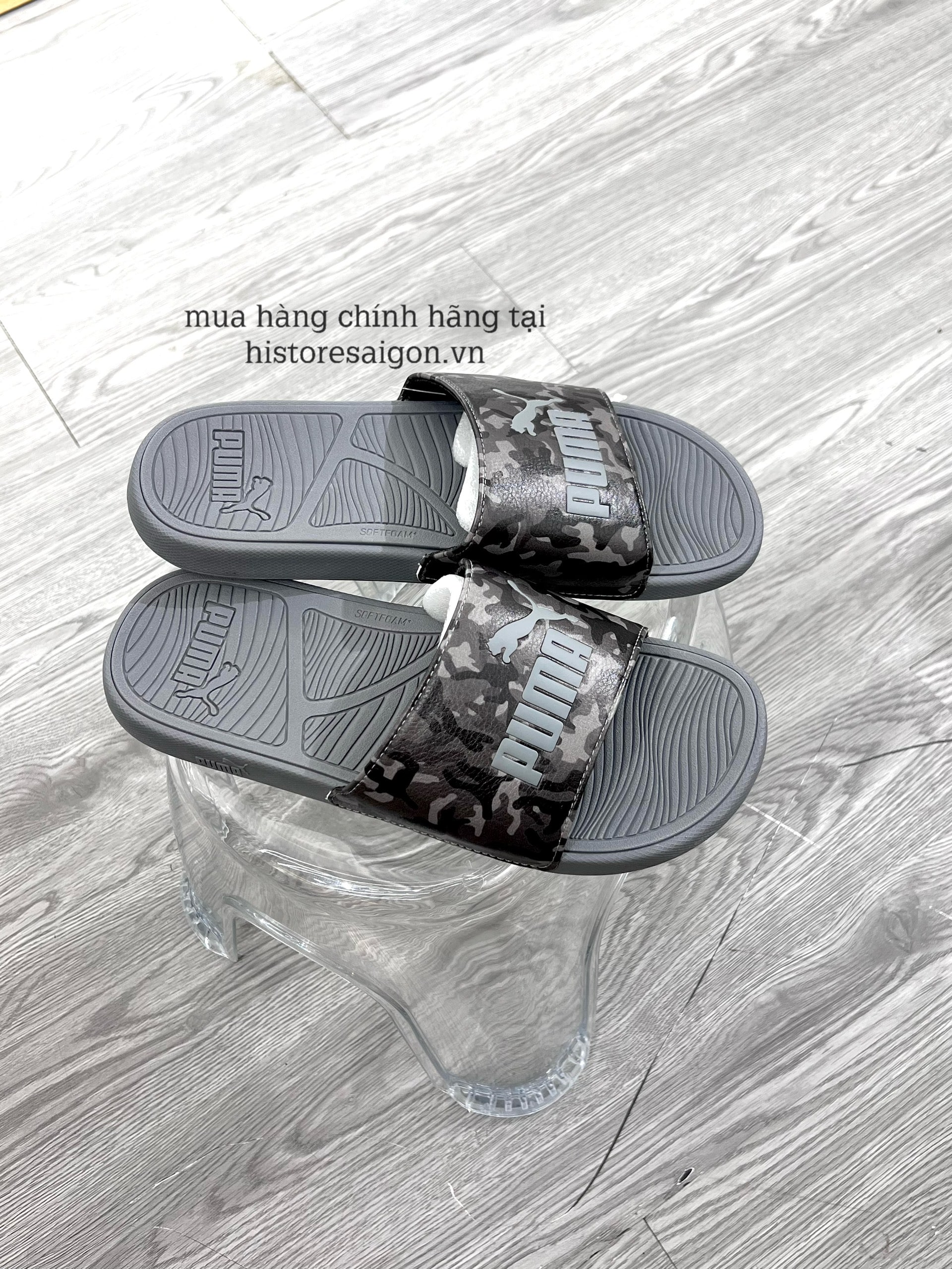 866 -  Dép Puma Cool Cat New 2.0 Camo Gray - Code 392213 02 [HÀNG CHÍNH HÃNG]