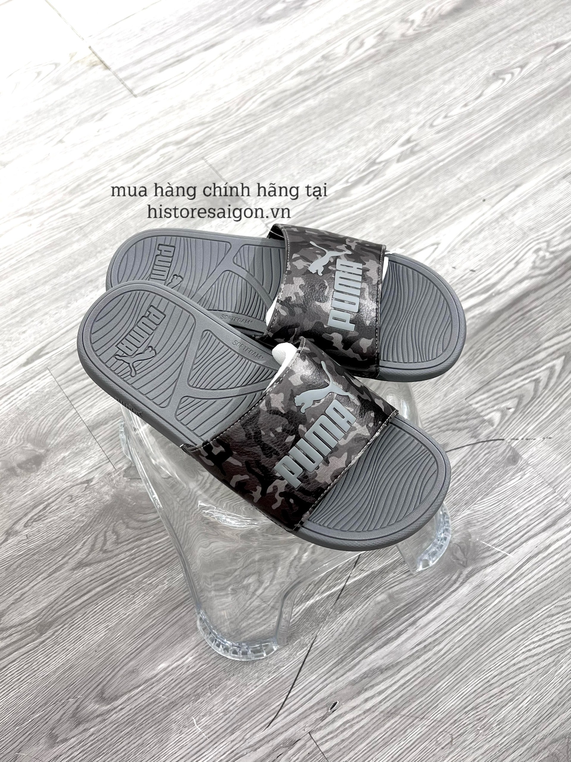 866 -  Dép Puma Cool Cat New 2.0 Camo Gray - Code 392213 02 [HÀNG CHÍNH HÃNG]