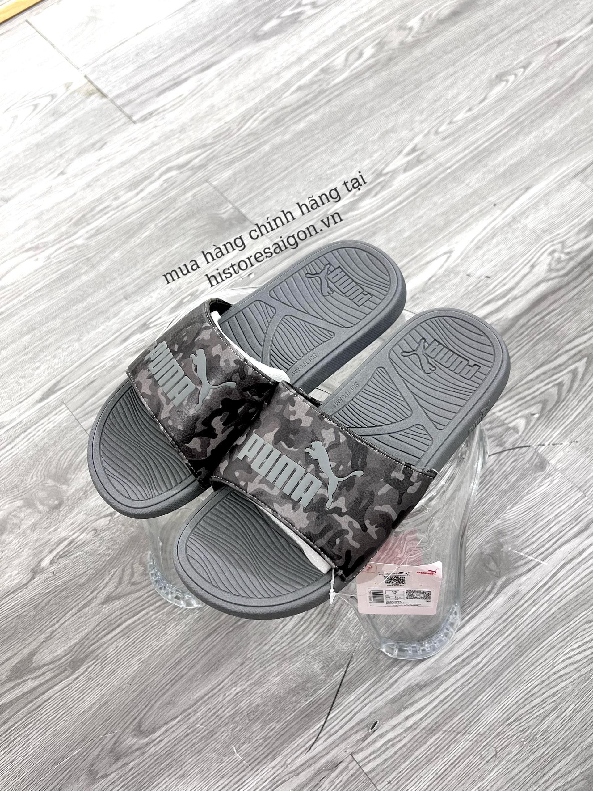 866 -  Dép Puma Cool Cat New 2.0 Camo Gray - Code 392213 02 [HÀNG CHÍNH HÃNG]